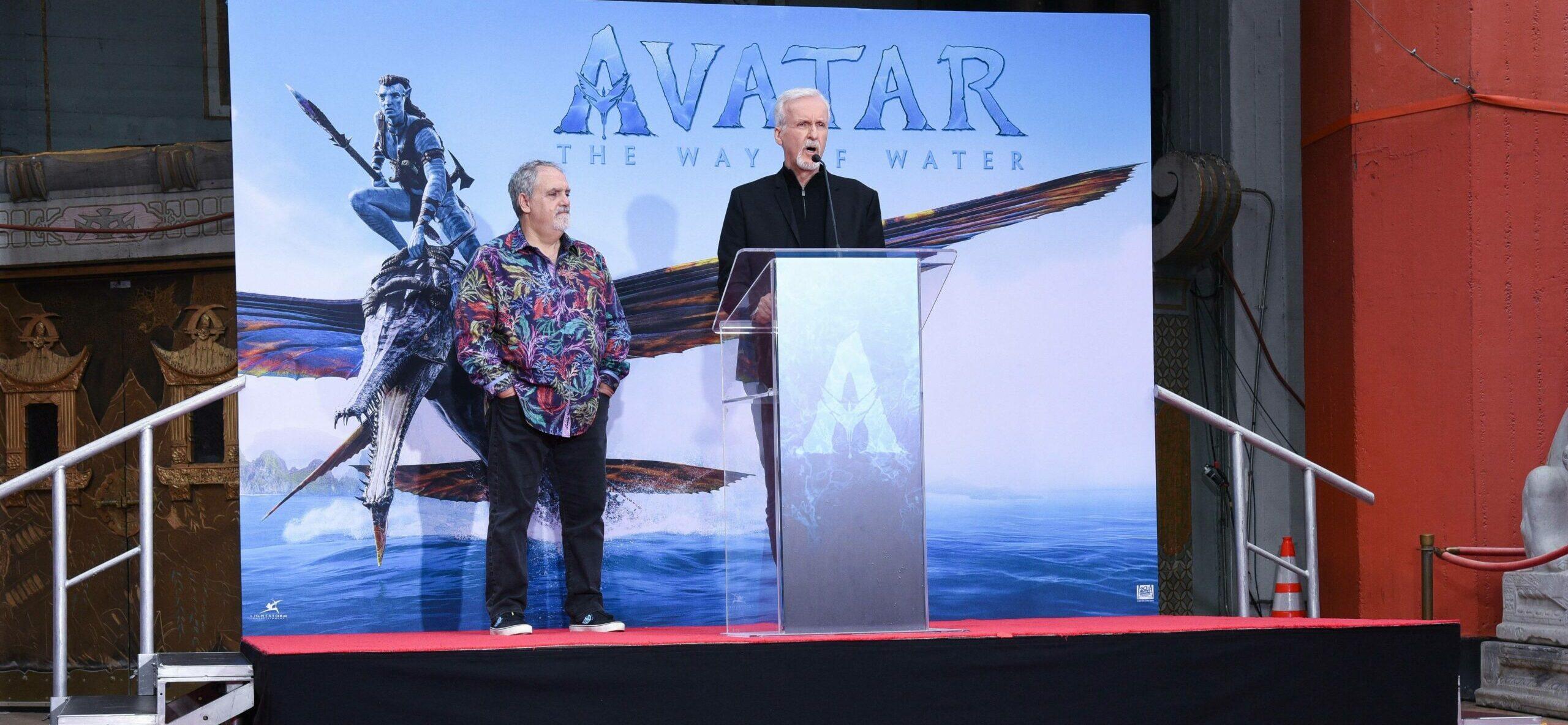 Avatar: The Way of Water - James Cameron And Jon Landau Hand And Footprint In Cement Ceremony