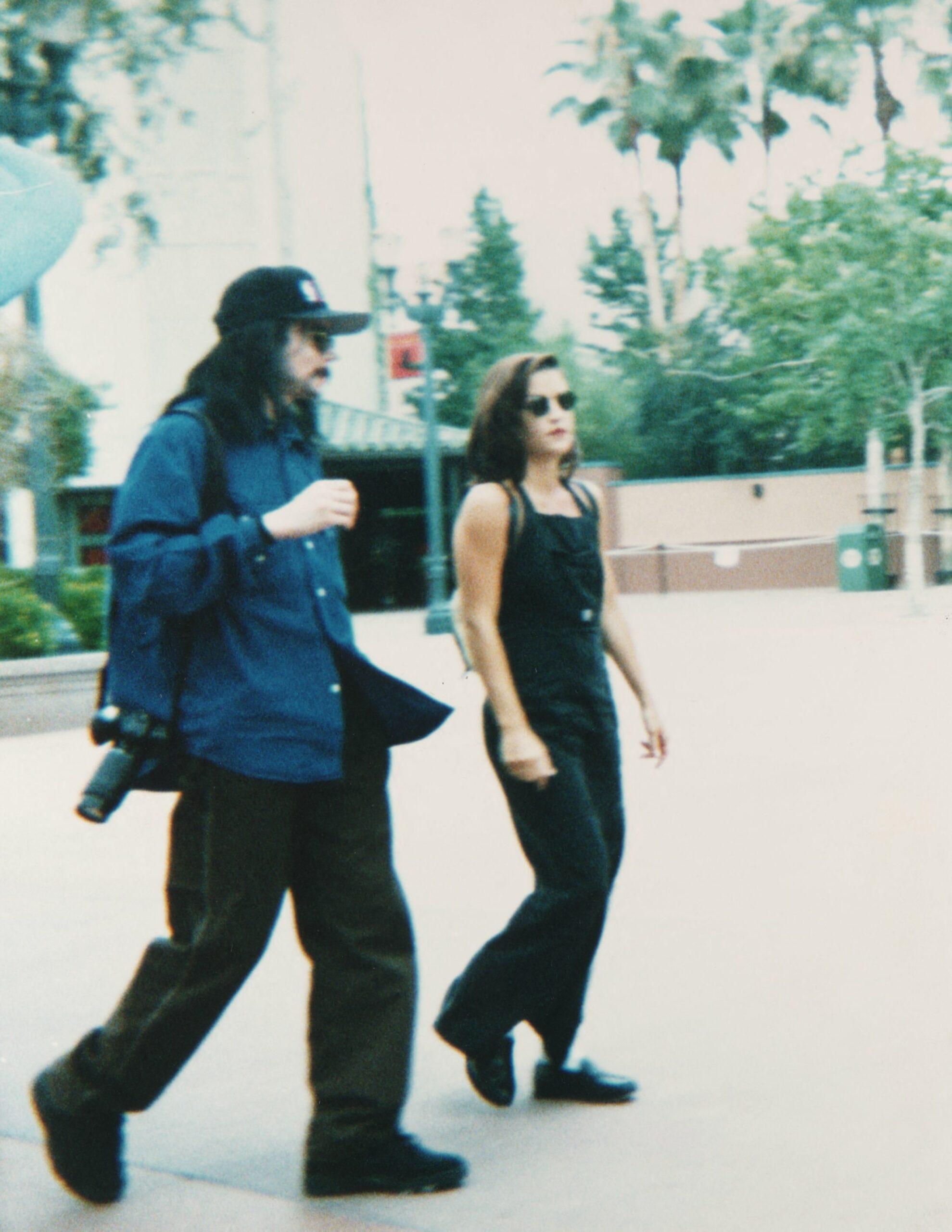 Michael Jackson and his wife Lisa Marie Presley