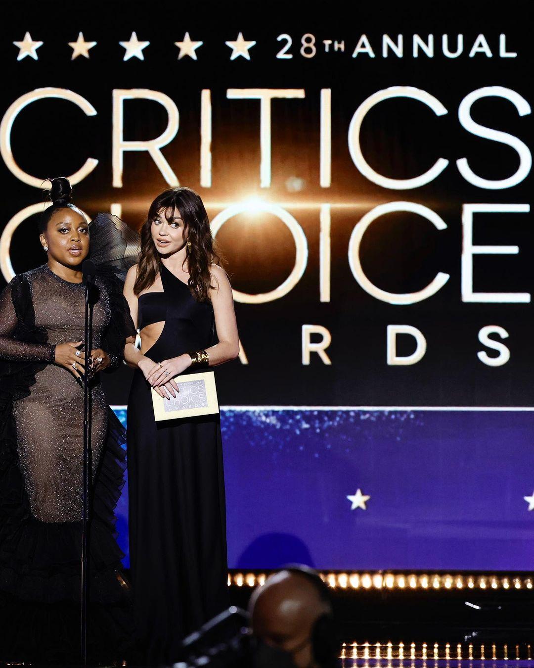 Sarah Hyland at the 2023 Critics Choice Awards