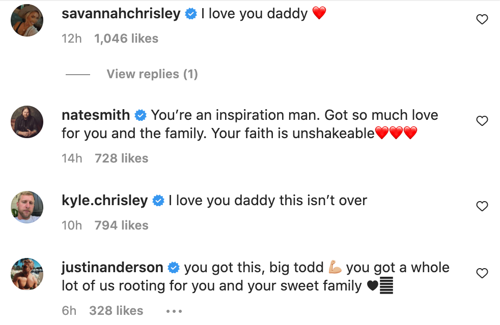 Todd Chrisley gets support from Kyle and Savannah