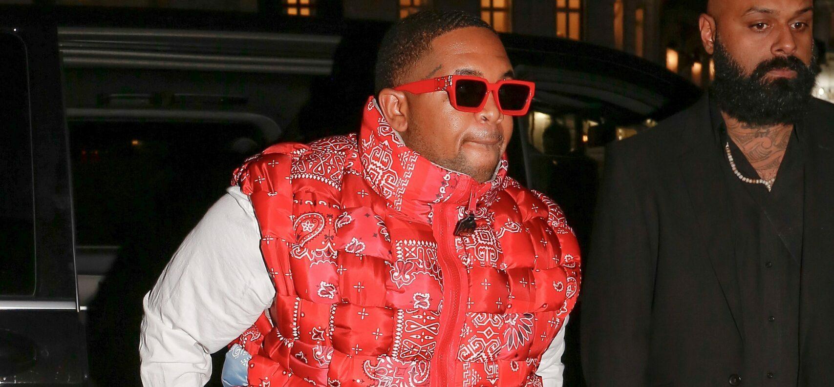 Dj Mustard arriving at Laundered Works Corp show during the Paris Fashion Week 2020