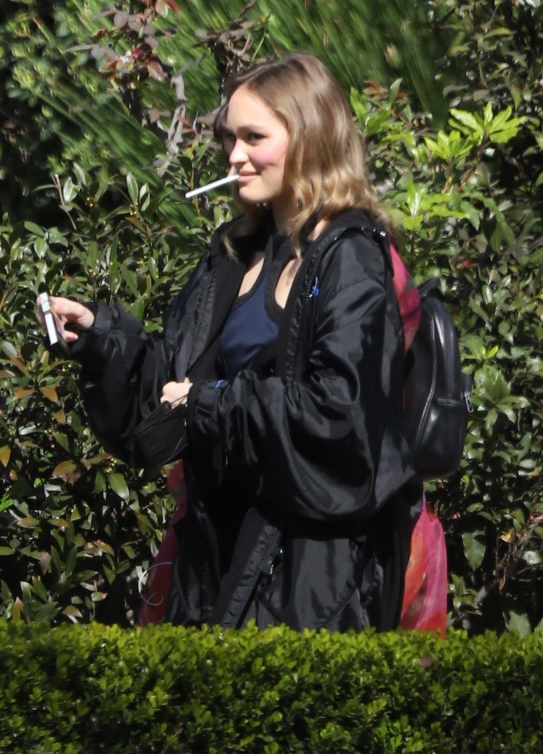 Lily Rose Depp seen on the set of quot The Idol quot her new series that co-stars with The Weeknd