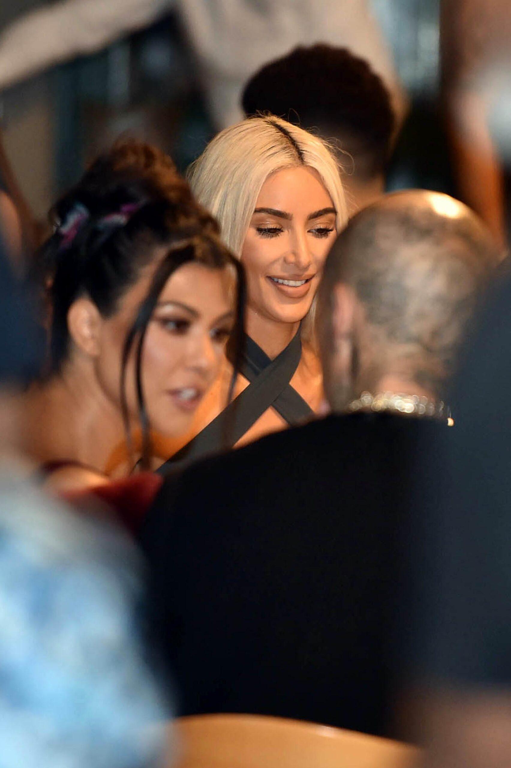 Kim Kardashian Kourtney Kardashian Kris Jenners Kylie Jenners Travis Barker North West attending the pre-wedding party in Portofino