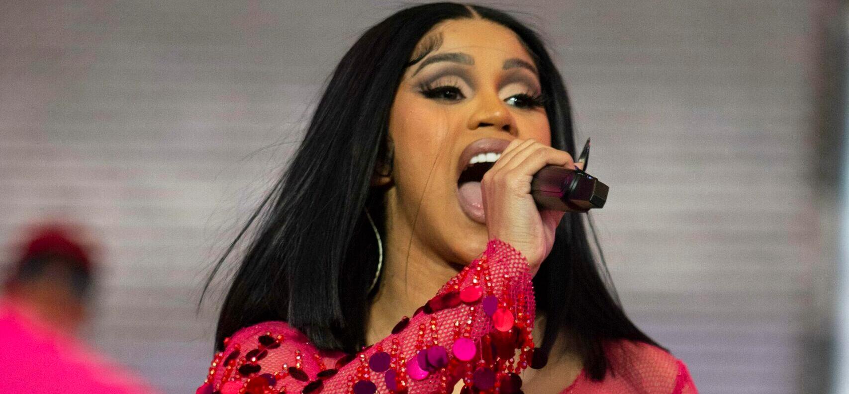 Cardi B seen performing at Wireless festival in London