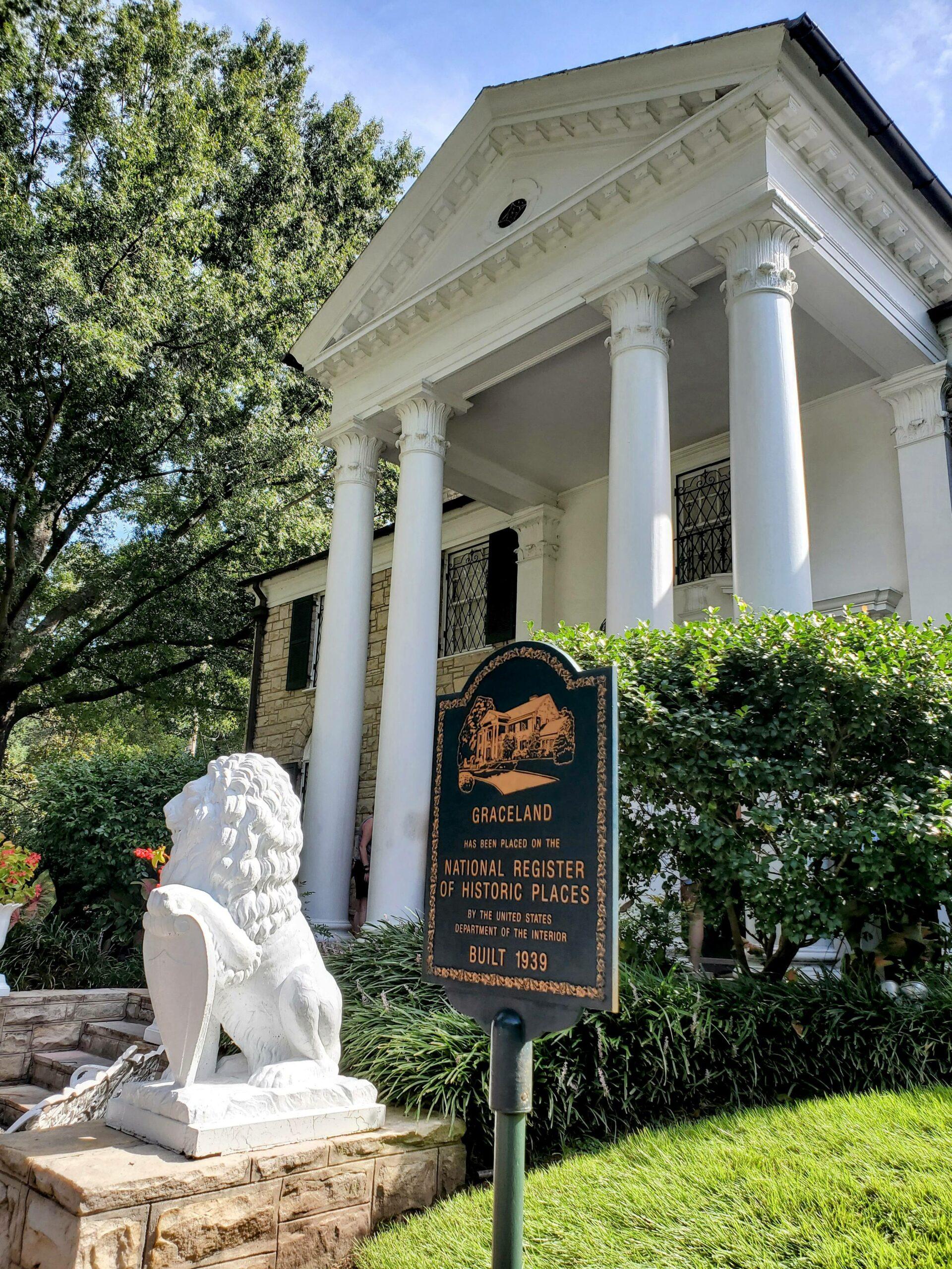 Elvis Presley home and grave site at his Graceland location in Memphis