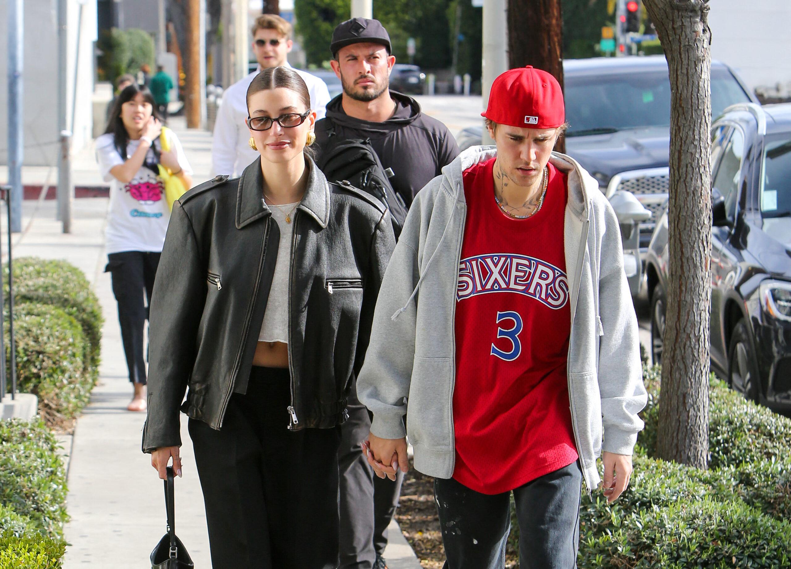 Hailey Bieber and Justin Bieber out and about