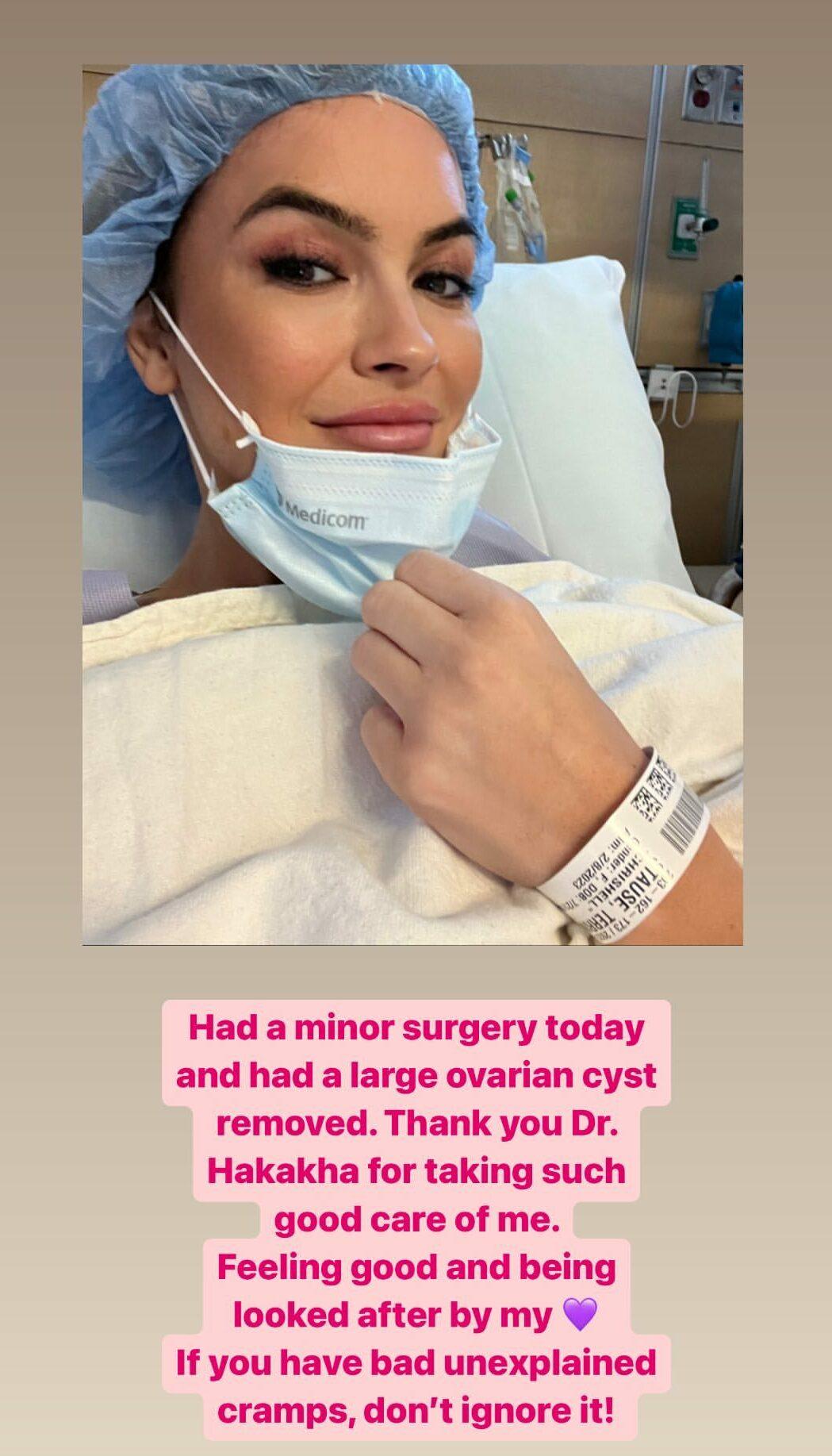 Chrishell Strause removes large ovarian cyst