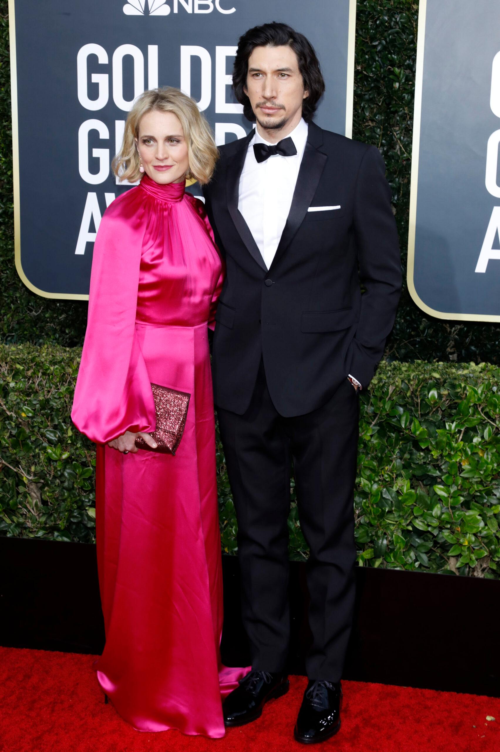 Adam Driver and Joanne Tucker at the 77th Annual Golden Globe Awards 2020 In Beverly Hills