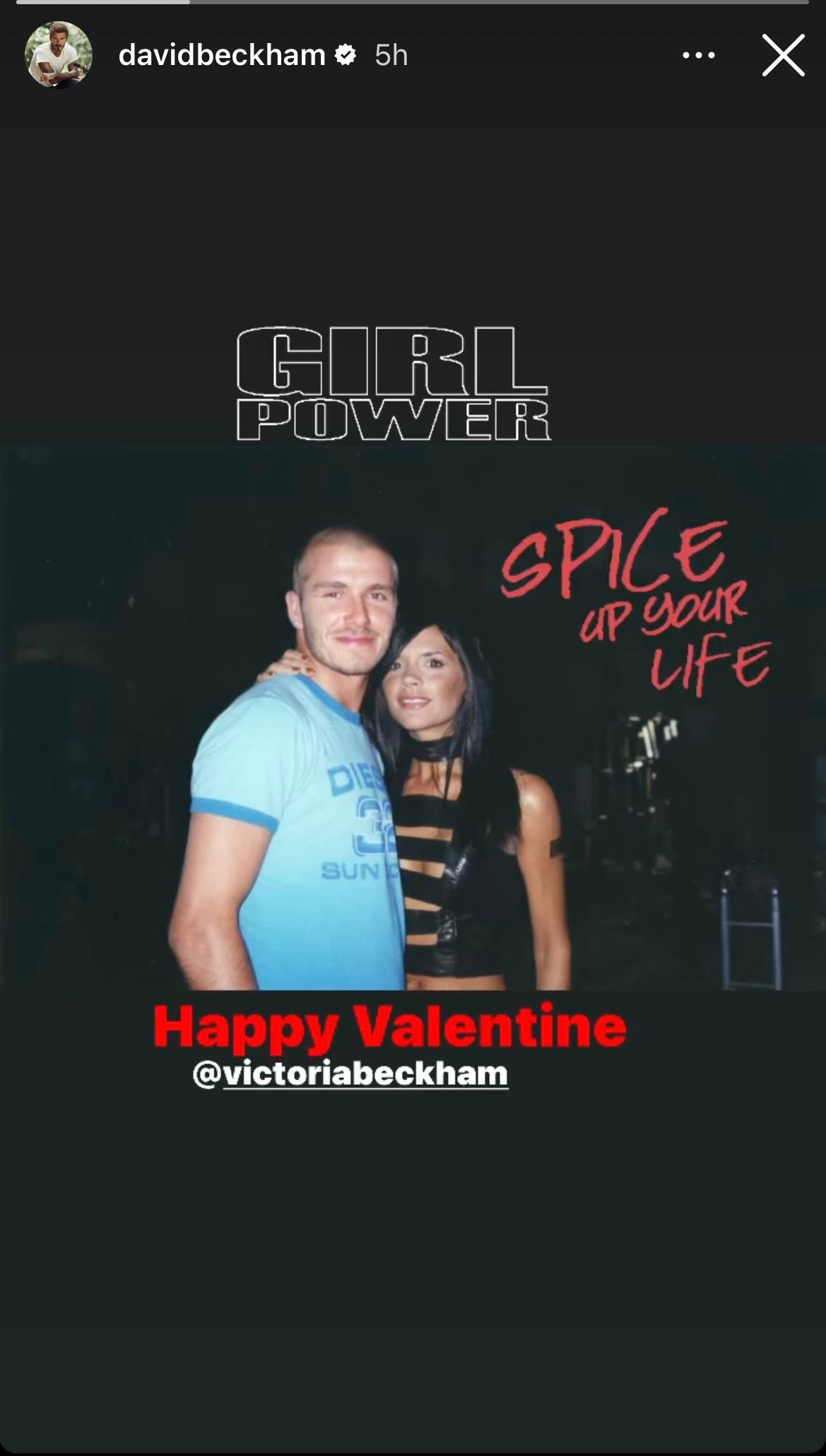 David and Victoria Beckham Valentine's Day tribute