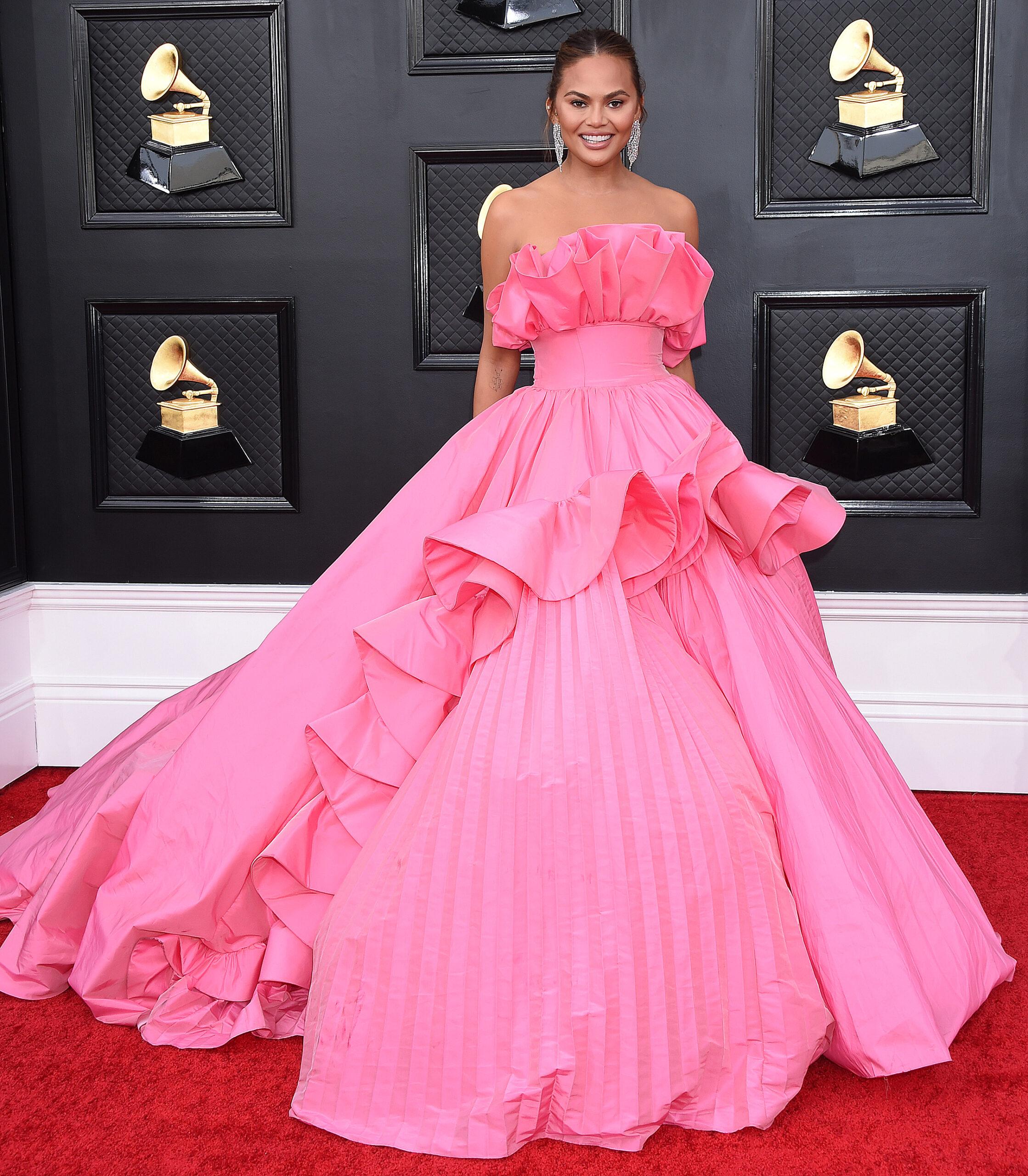 Chrissy Teigen at The 64th Annual GRAMMY Awards