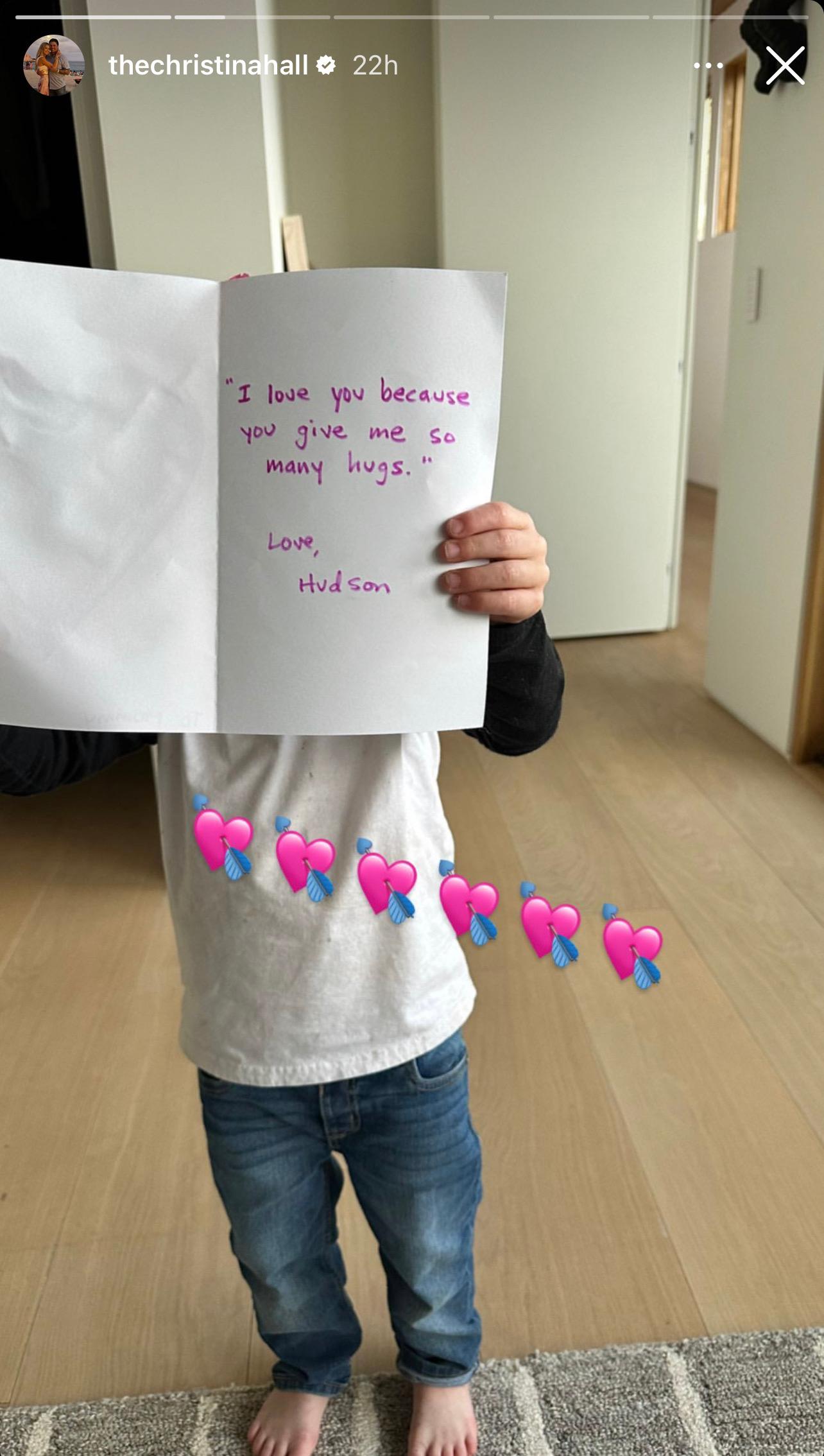 Christina Hall Basks In Early Valentine Love From Son Hudson