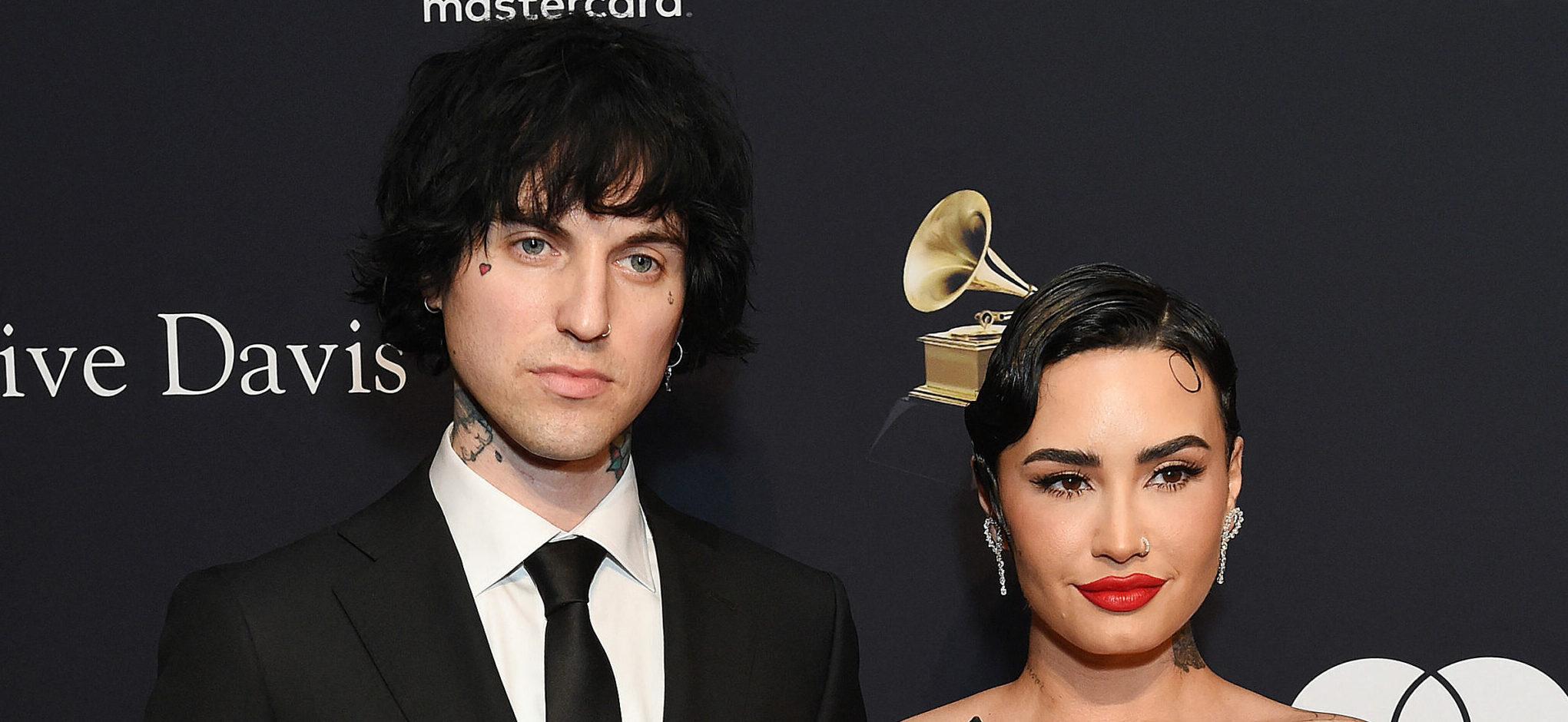 Demi Lovato and BF Jutes at Clive Davis Annual Pre-Grammy Party - Arrivals