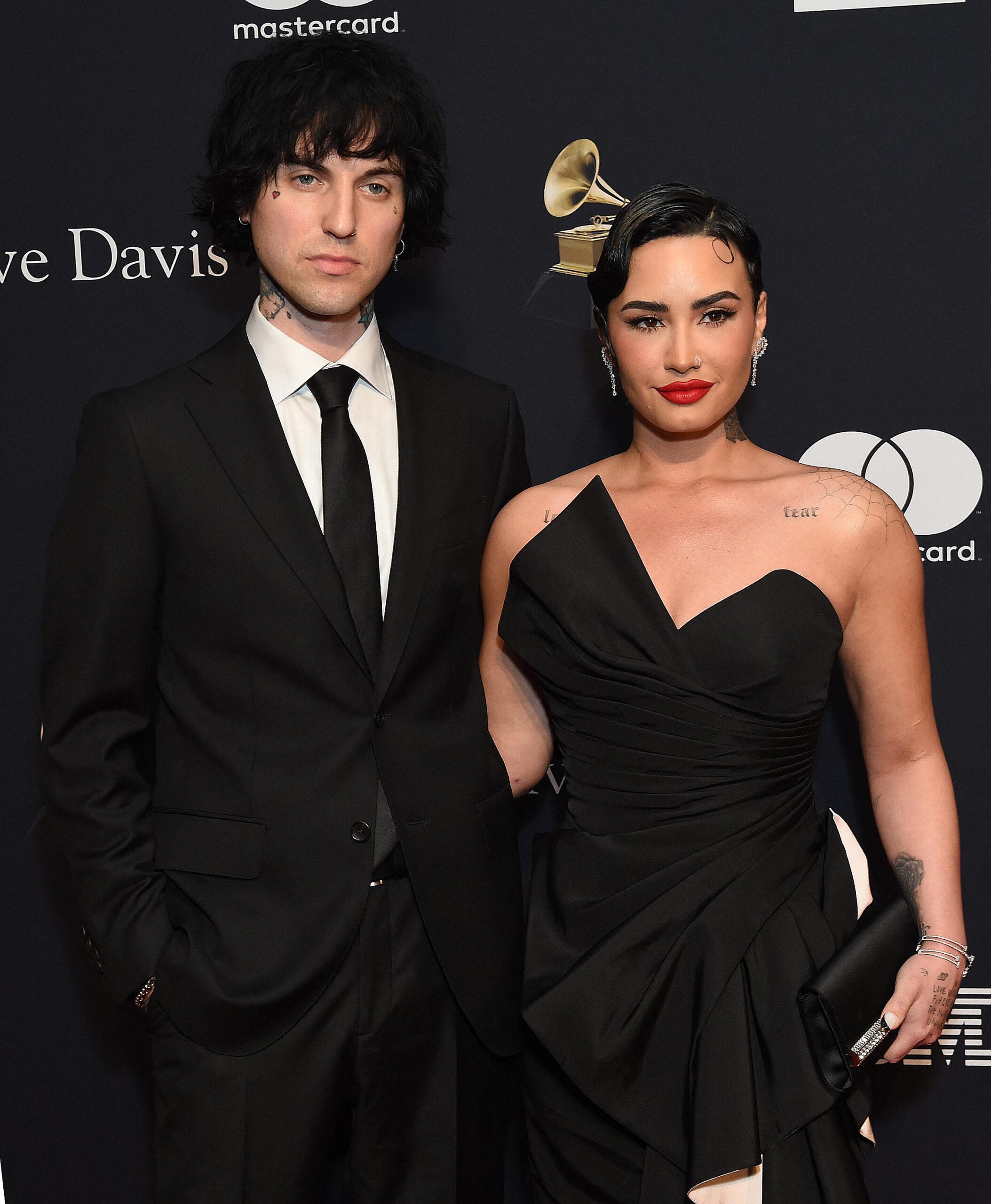 Demi Lovato and Boyfriend Jutes at Clive Davis Annual Pre-Grammy Party