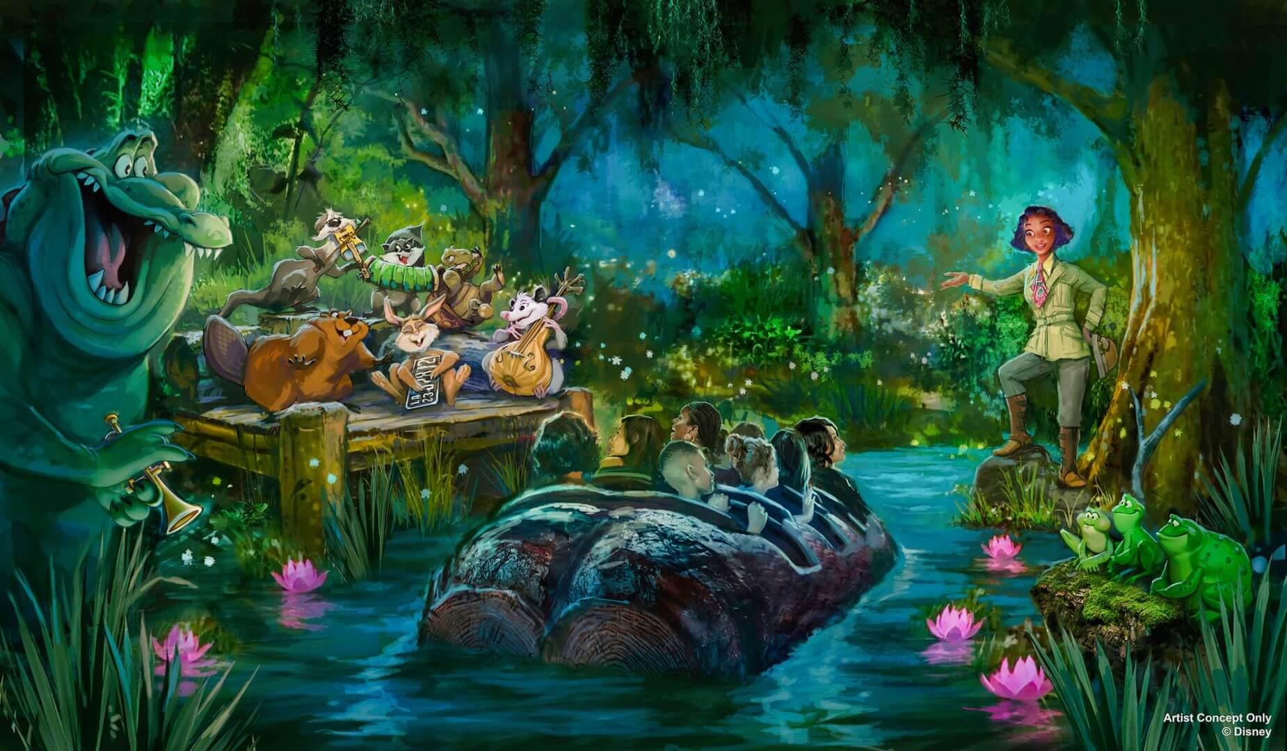 The Princess and the Frog ride at Disney Parks