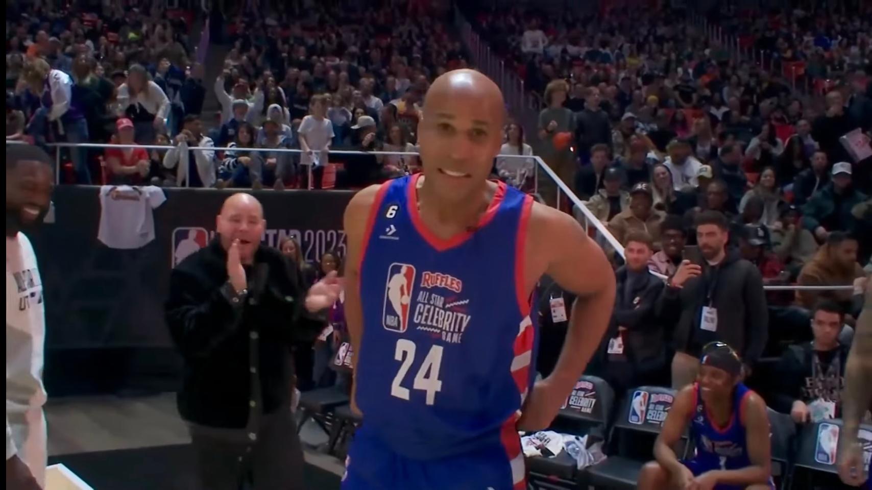 Richard Jefferson suiting up for the NBA Celebrity All-Star Game