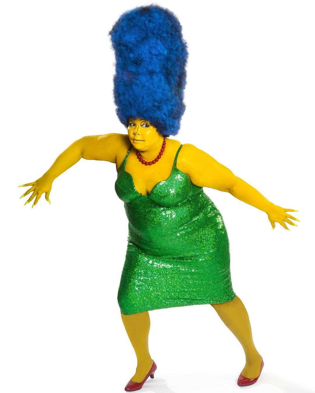 Lizzo as Marge Simpson for Halloween