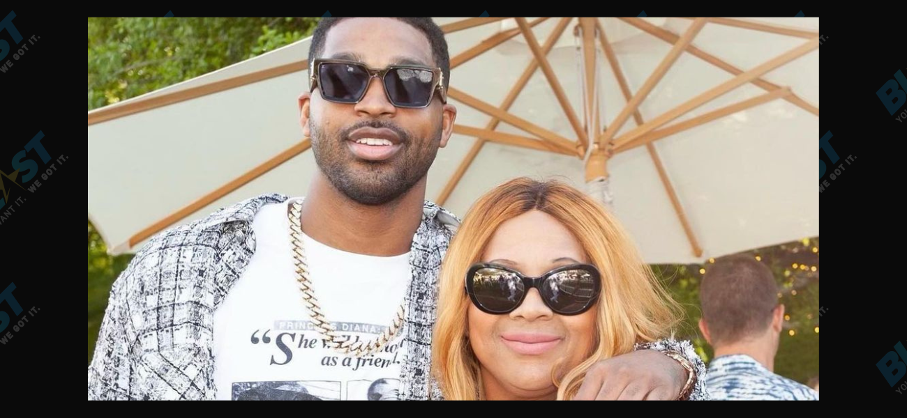 Tristan Thompson with his mom Andrea Thompson