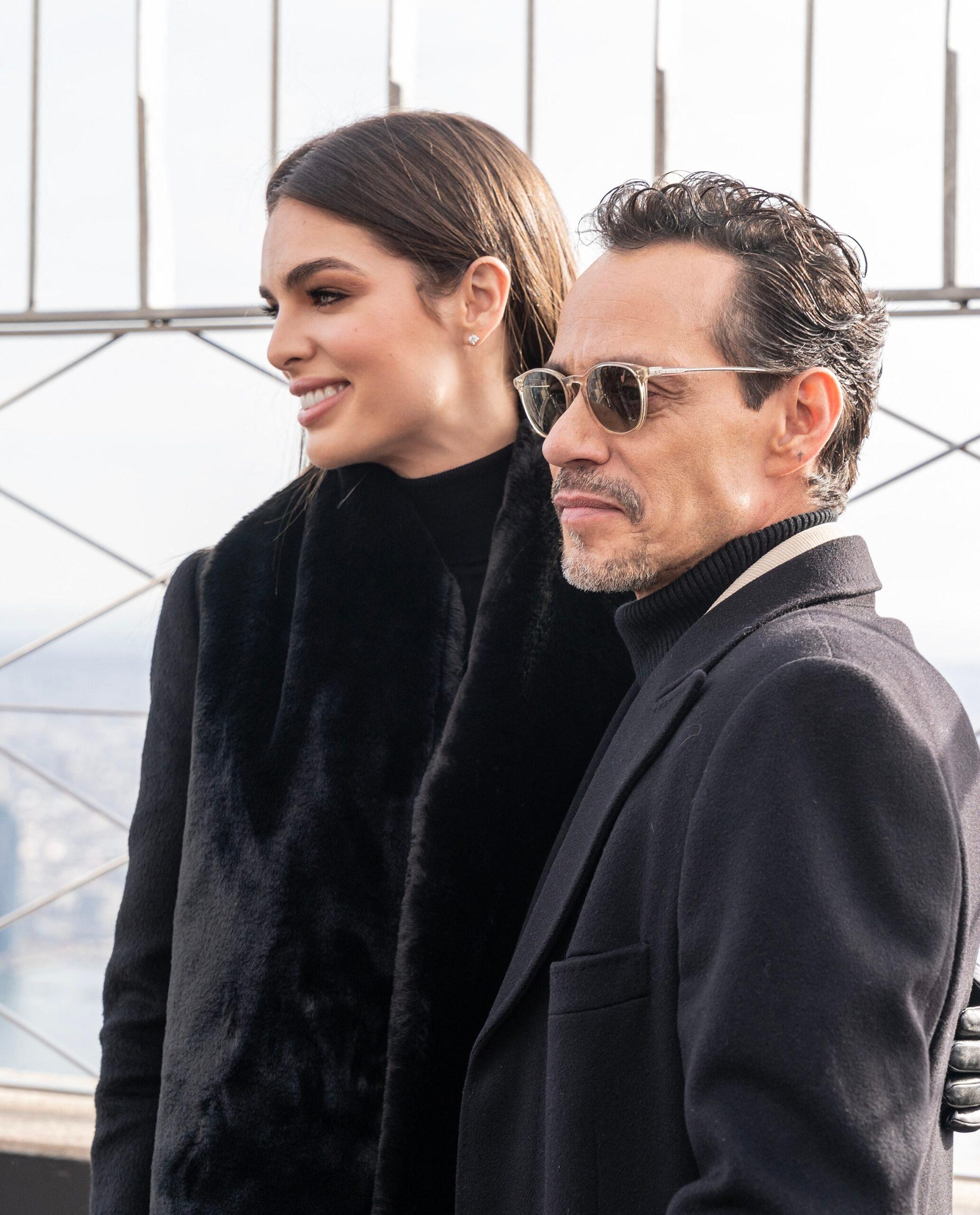 Marc Anthony & Nadia Ferreira at Empire State Building