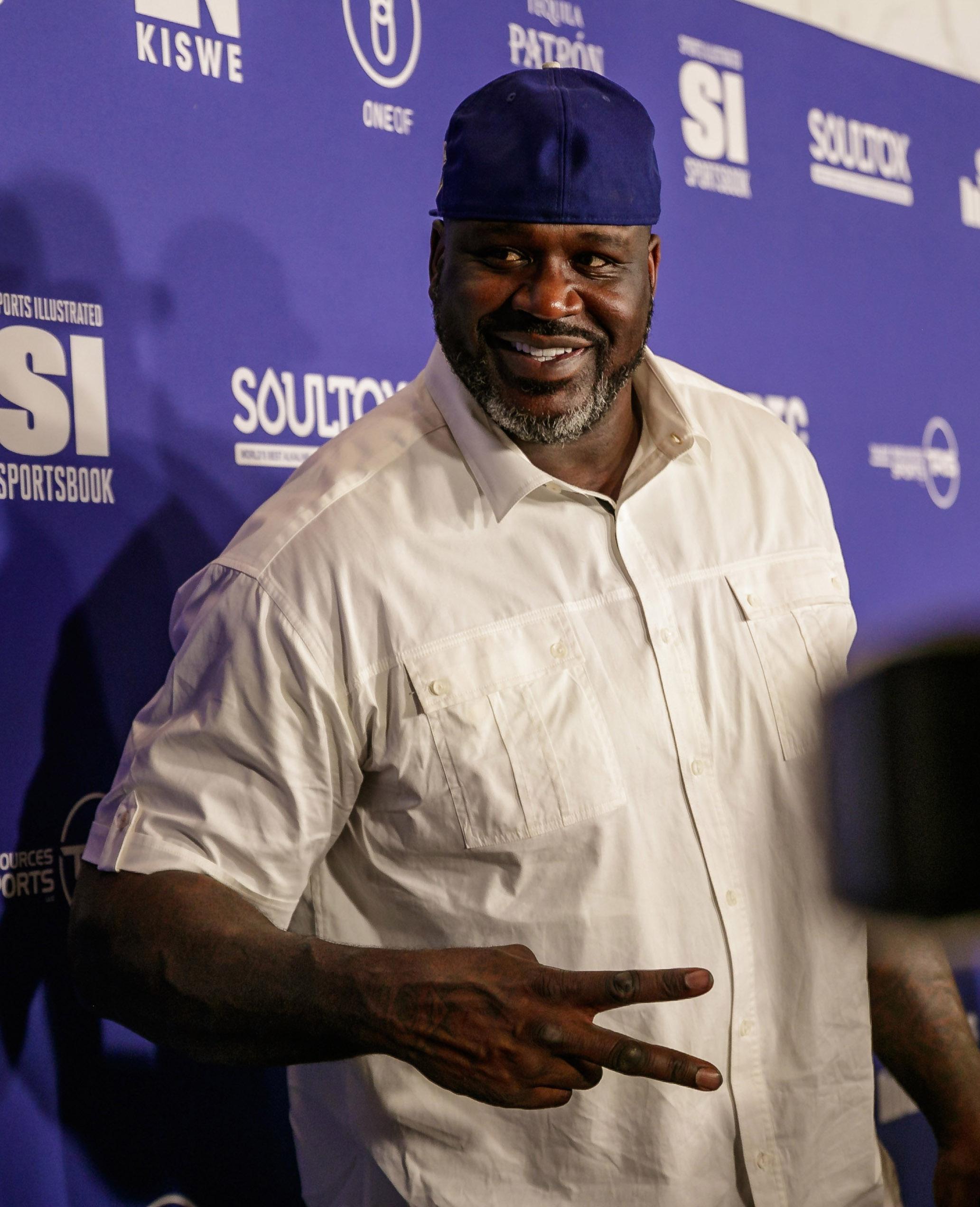 Shaquille O'Neal di Sports Illustrated Super Bowl Party