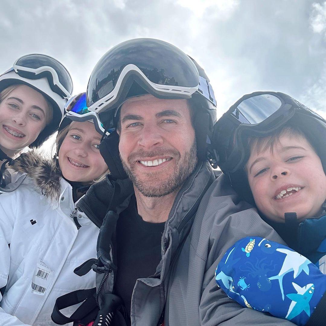 Tarek El Moussa Enjoys Ski Trip With Older Kids As Heather Snuggles With Newborn