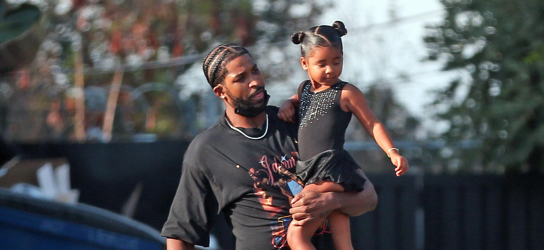Khloe Kardashian and Tristan Thompson take their daughter True to her dance class