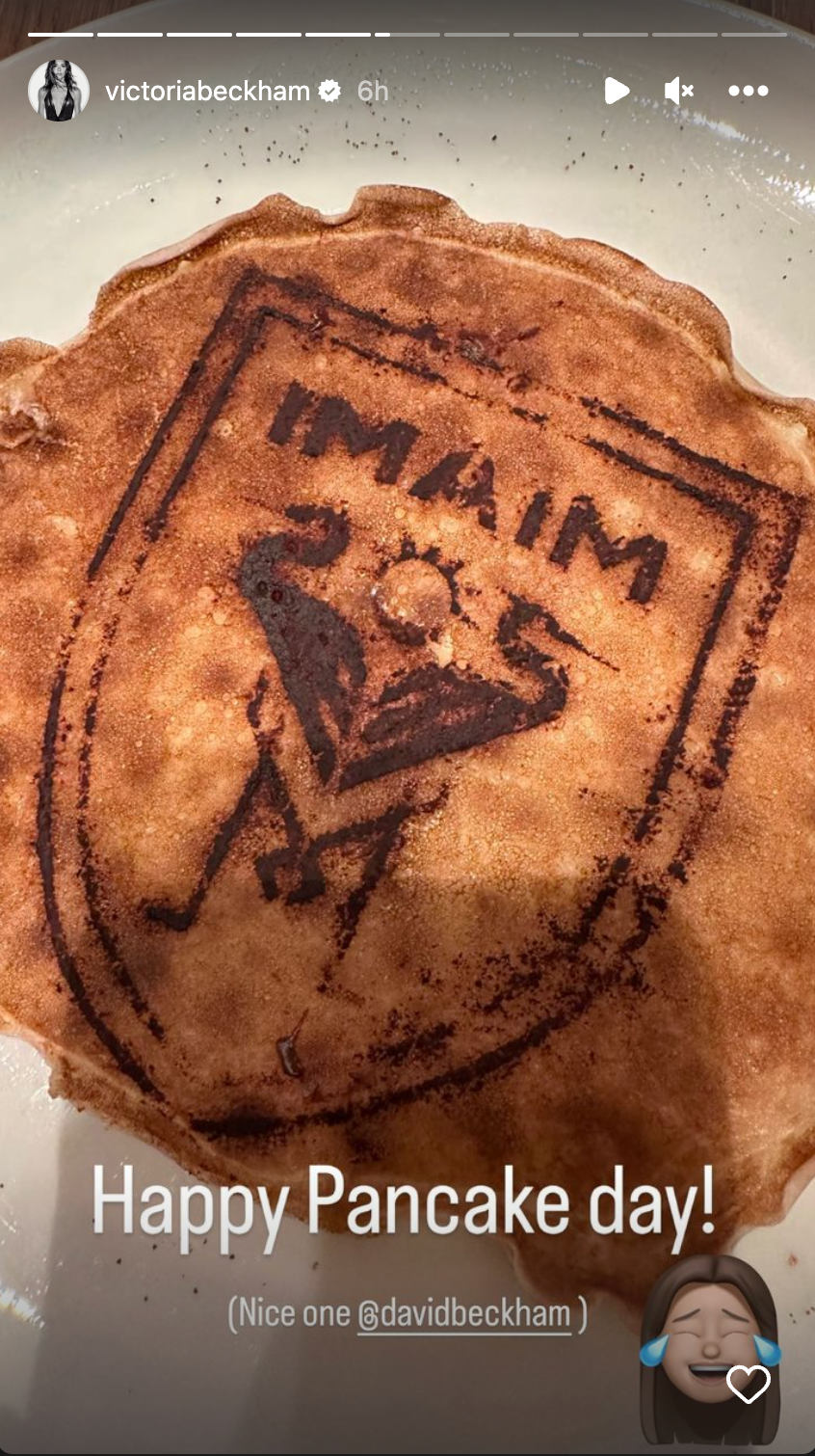Victoria Beckham gushes over David Beckham's Pancake making skills