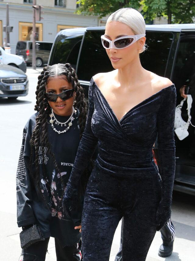 Kim Kardashian And North West Going For Lunch At L'AVENUE Restaurant