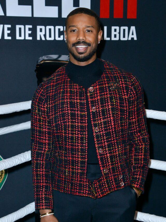 Michael B. Jordan attends the Creed III premiere at Le Grand Rex