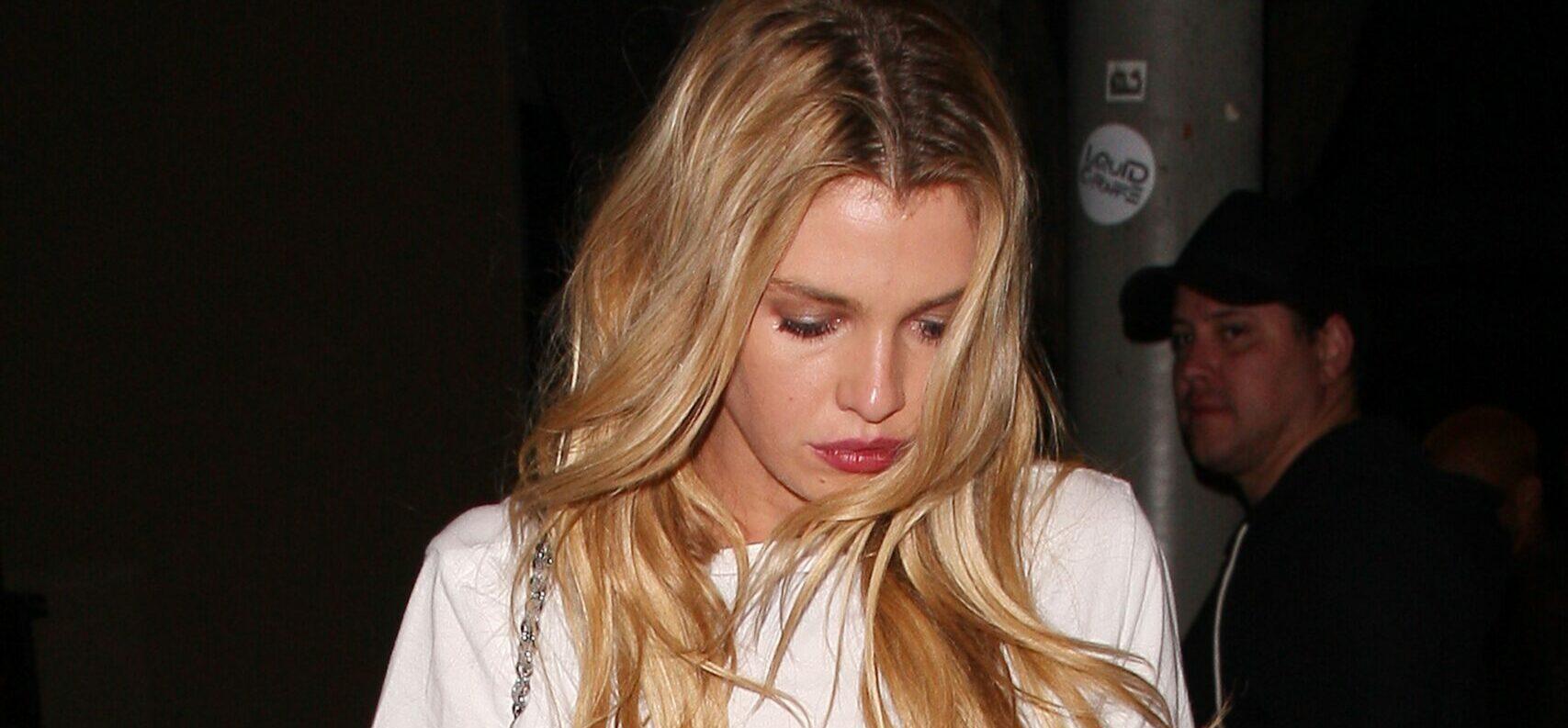 New Zealand model Stella Maxwell is spotted going to the Peppermint club to watch Jesse Jo Stark perform her music on stage