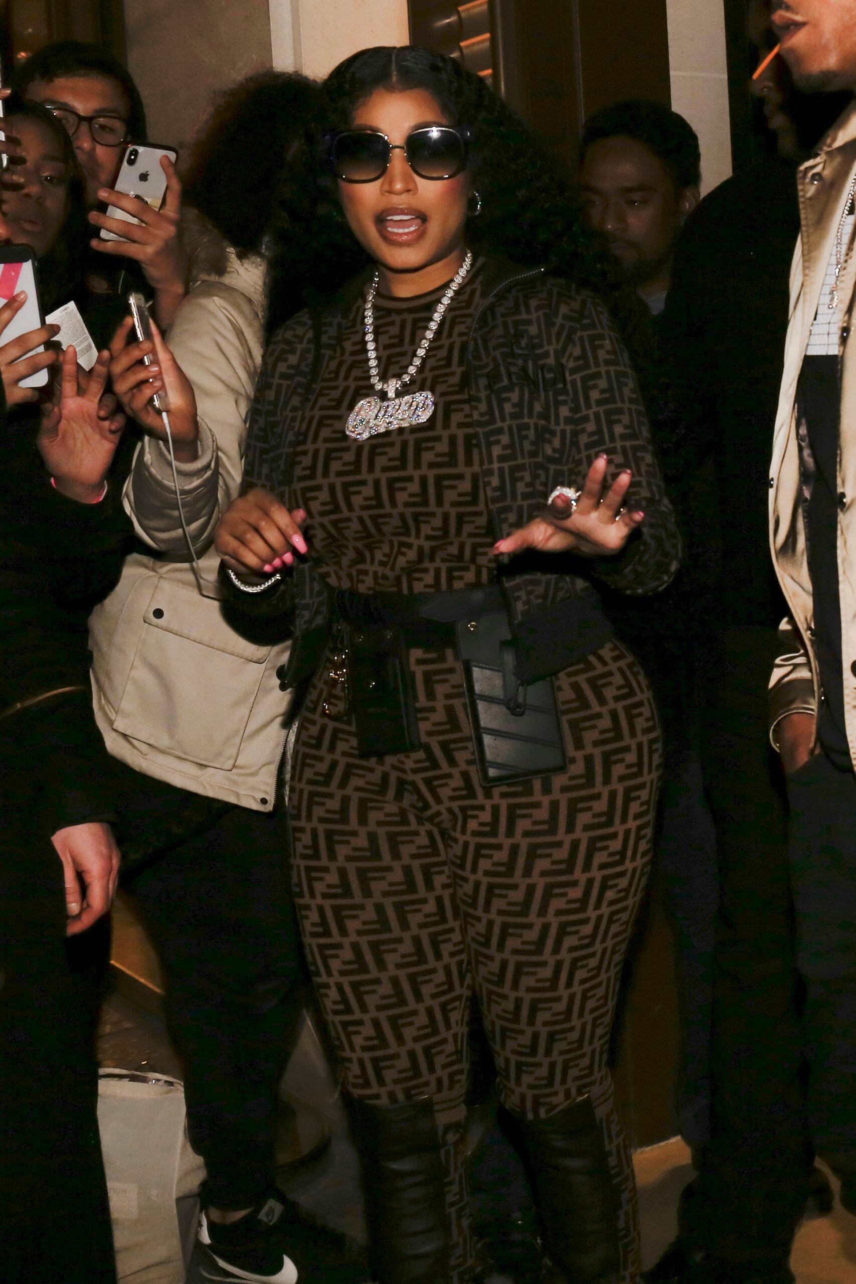 Nicki Minaj Kenneth Petty leaving their hotel in Paris