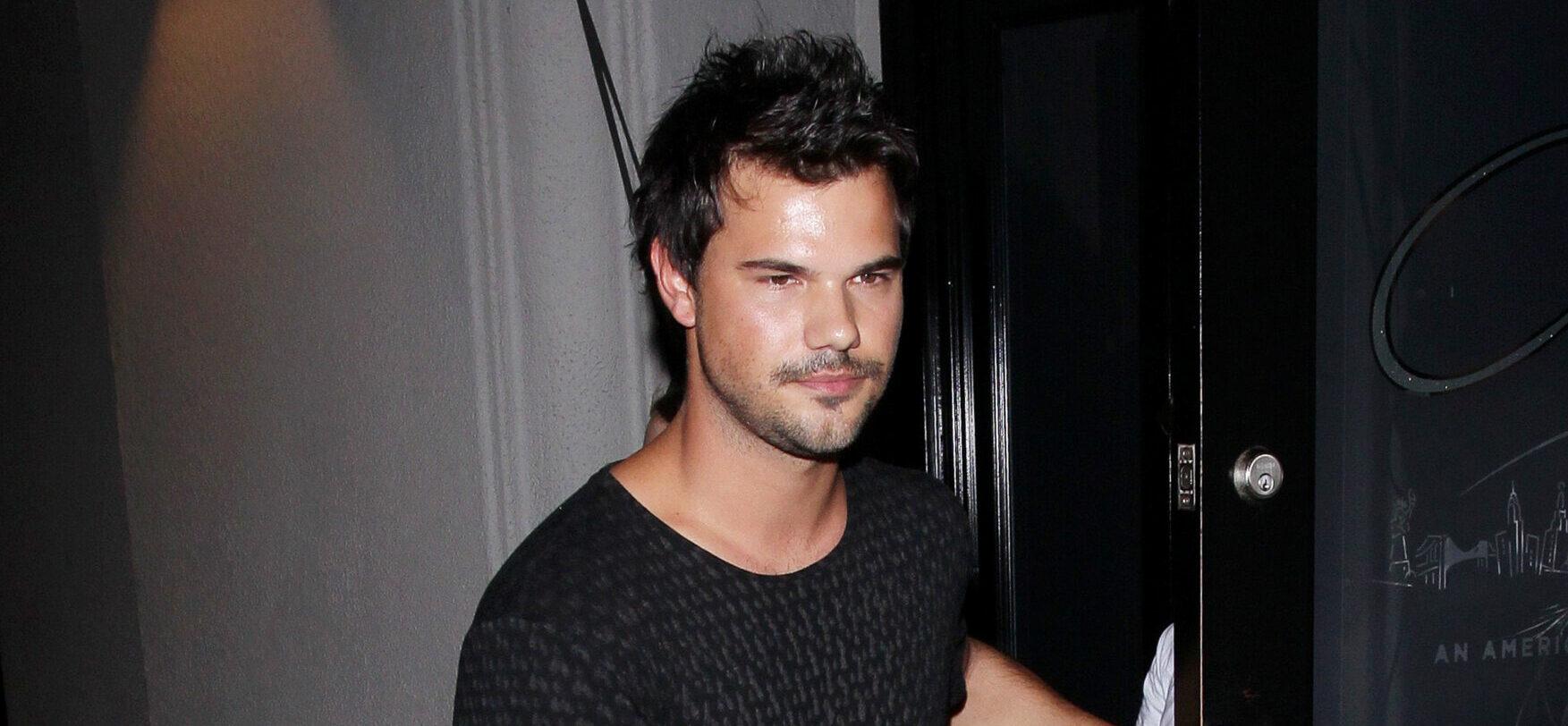 Taylor Lautner leaving Craig apos s restaurant in West Hollywood