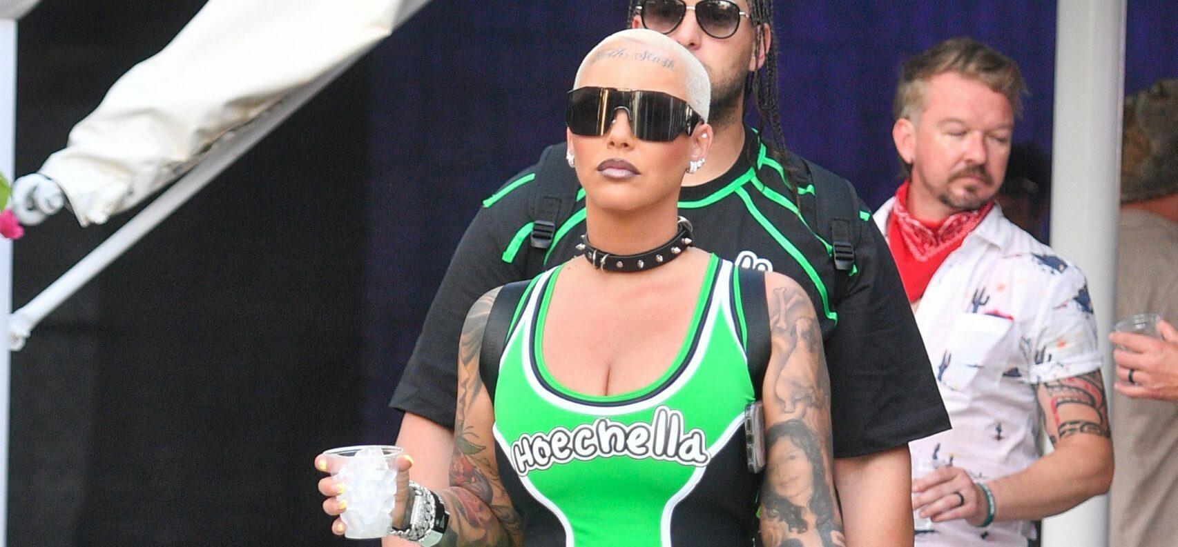 Amber Rose wears a apos Hoechella apos outfit to Coachella day 2
