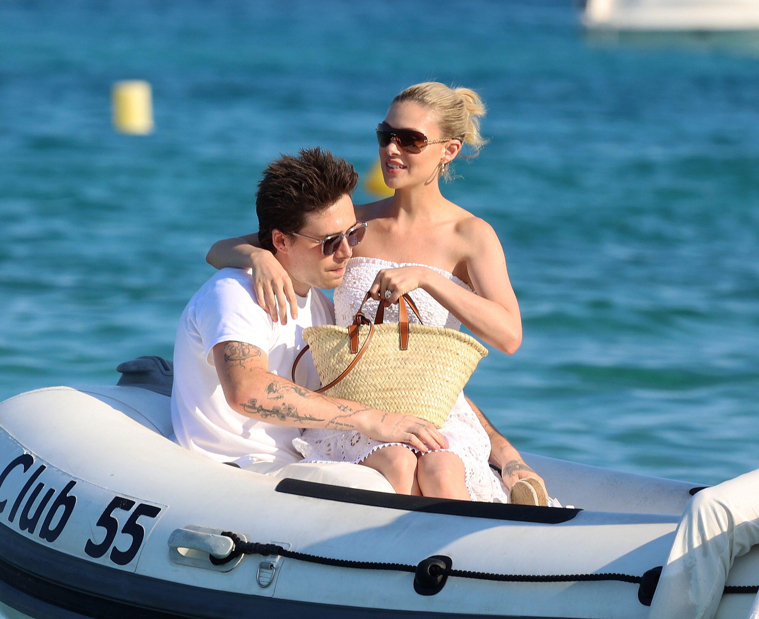 Brooklyn Beckham and t Nicola Peltz at the club 55 in St tropez France St tropez on july 13 2022