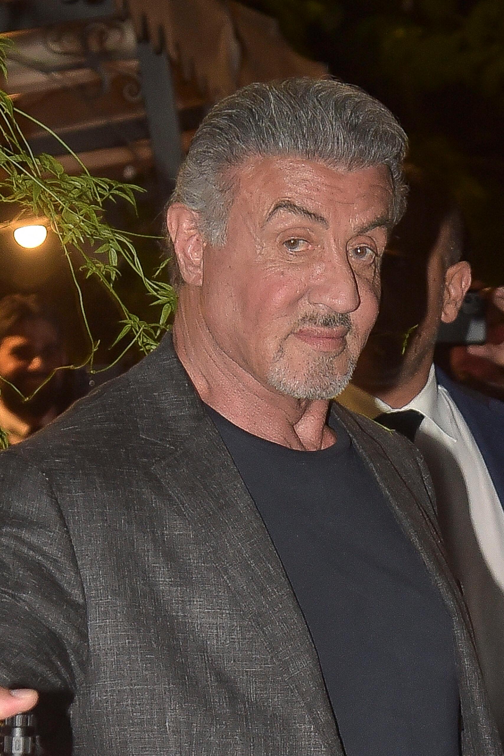 Sylvester Stallone dinner out in Rome