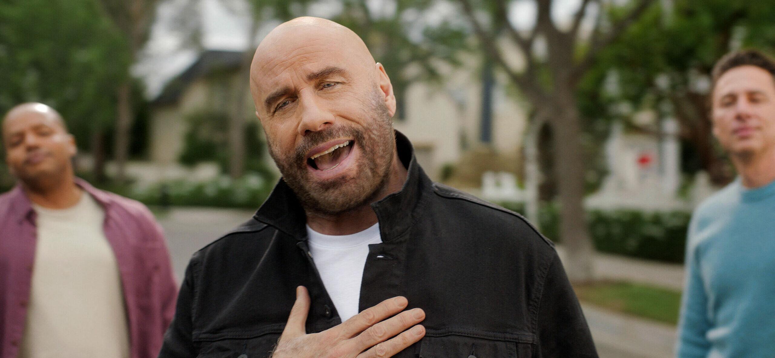 John Travolta spoofs Grease song Summer Nights in T-Mobile Super Bowl ad with Zach Braff and Donald Faison