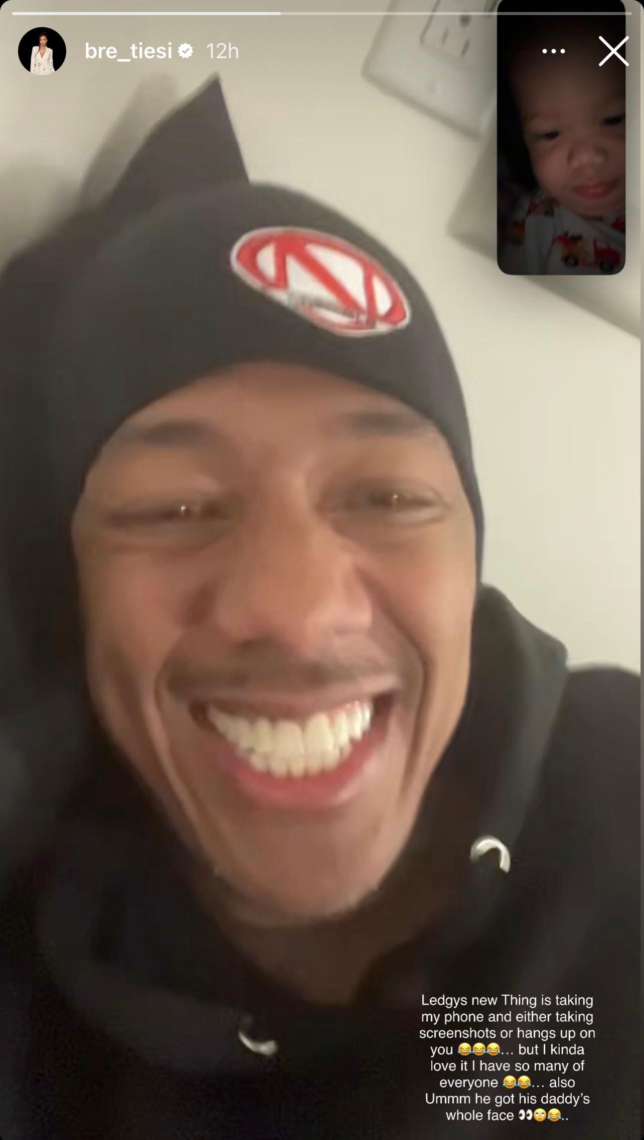 Bre Tiesi Says Son Legendary Has Dad Nick Cannon's 'Whole Face' In Cute Facetime Picture