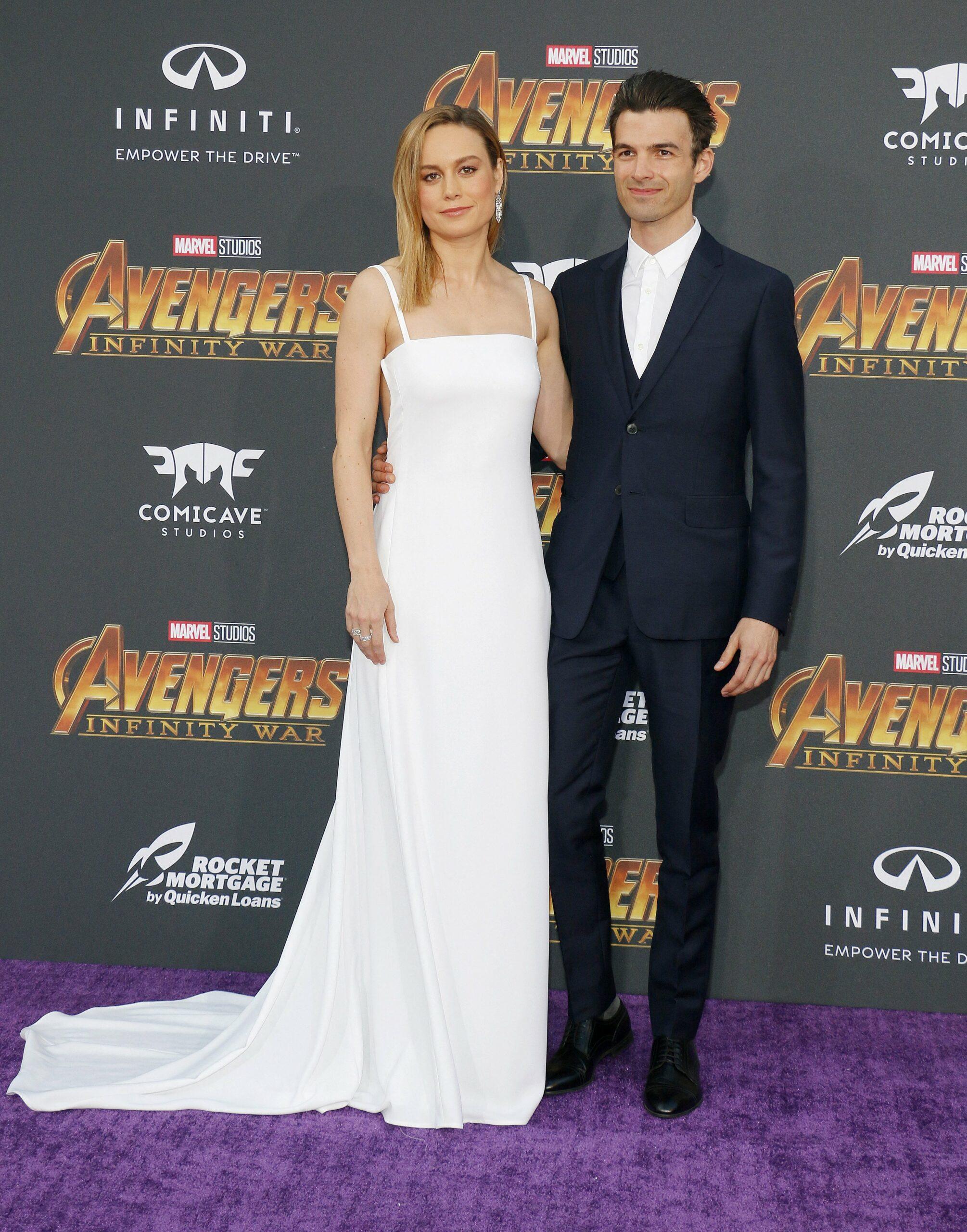 Brie Larson and Alex Greenwald at the Los Angeles premiere of Disney and Marvel's 'Avengers: Infinity War'