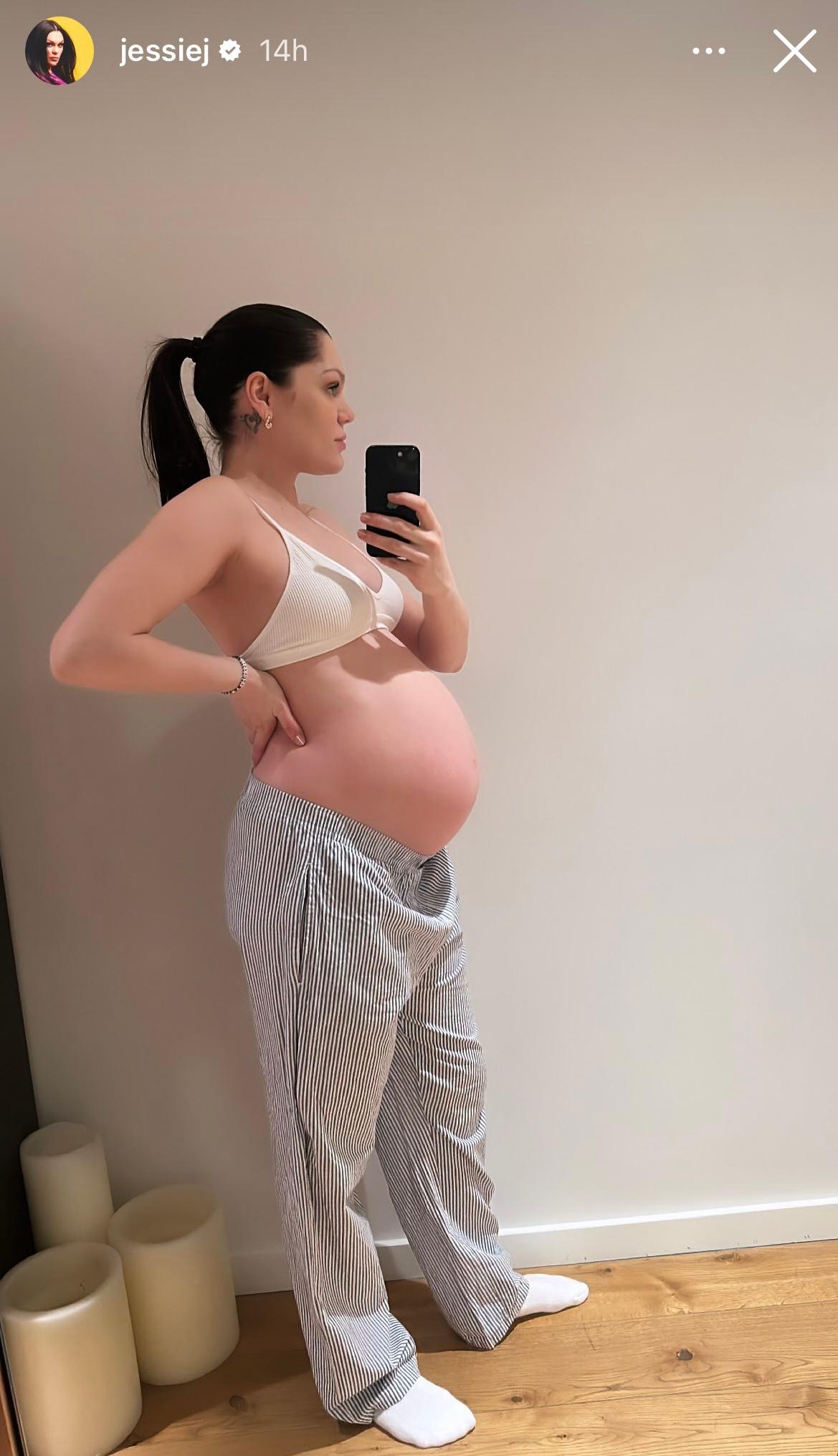 Jessie J enjoys pregnancy glow while flaunting baby bump