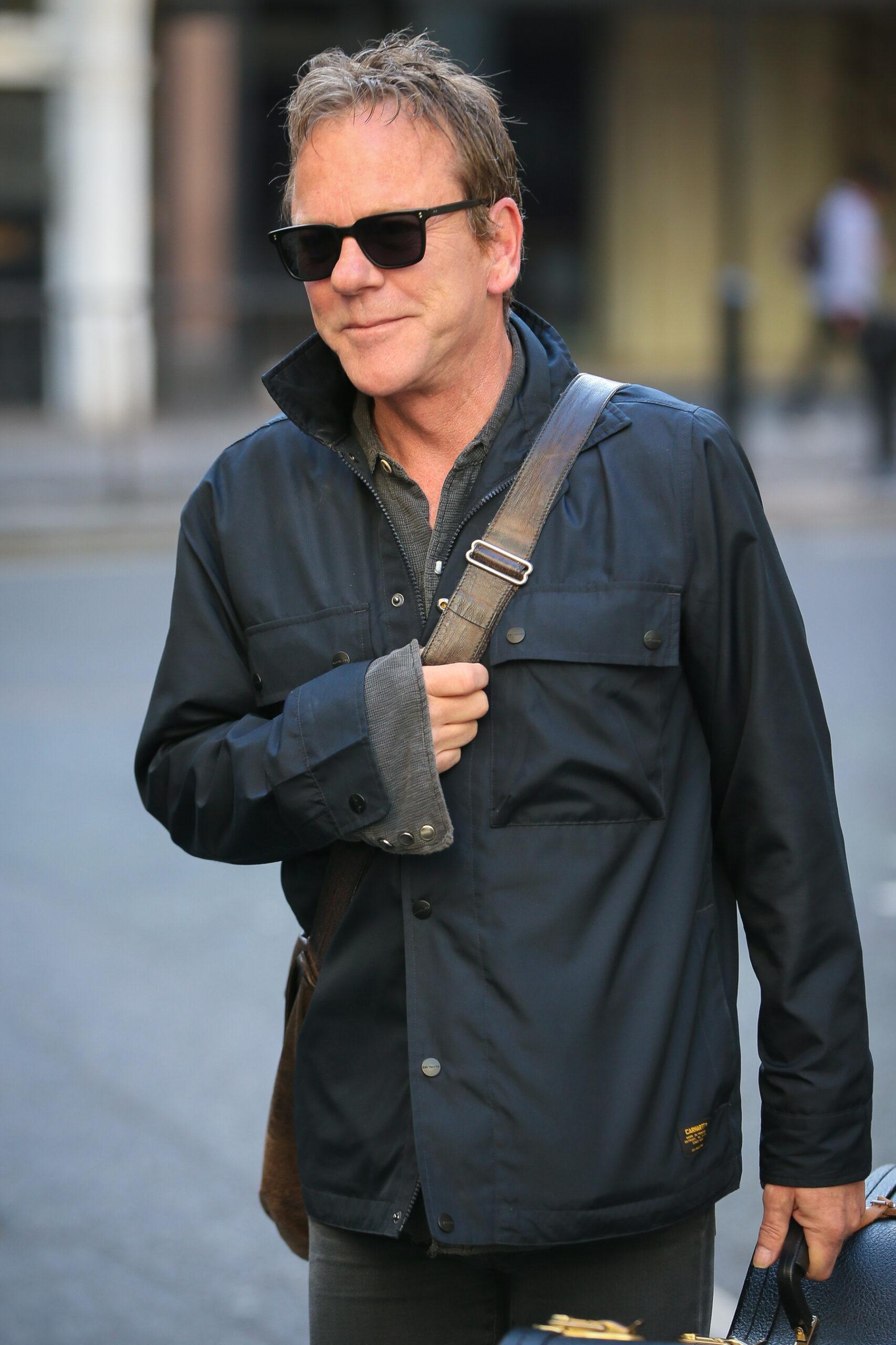 Kiefer Sutherland visiting BBC Radio Two Studios to promote his new album Reckless & Me - London