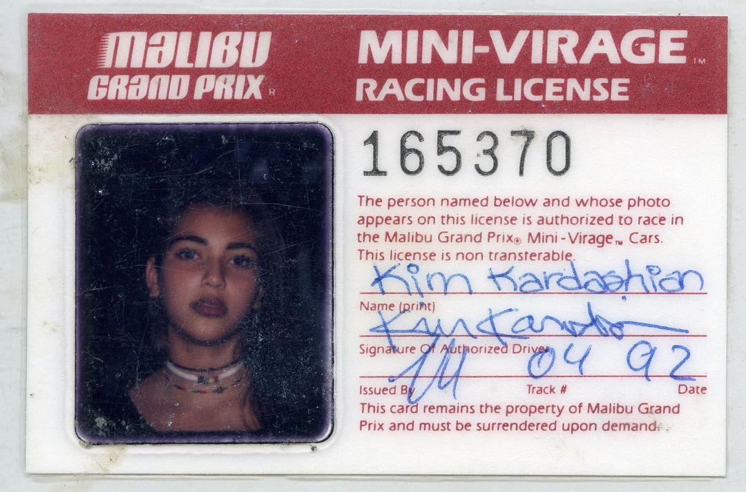 Kim Kardashian shows off car racing license