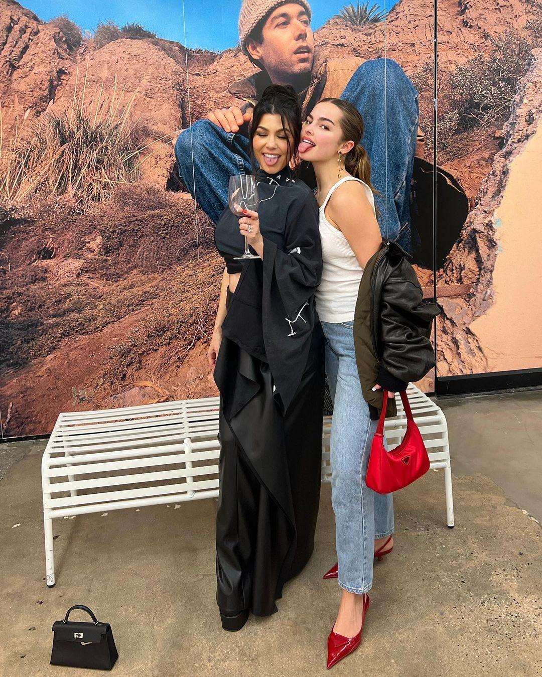 Addison Rae and Kourtney Kardashian