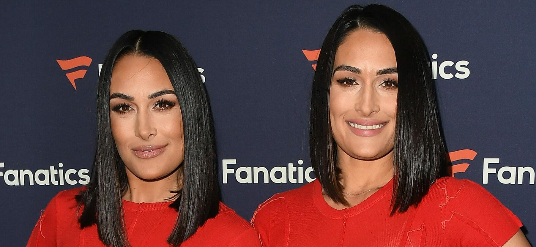 Brie Bella & Nikki Bella at Michael Rubin's 2022 Fanatics Super Bowl Party