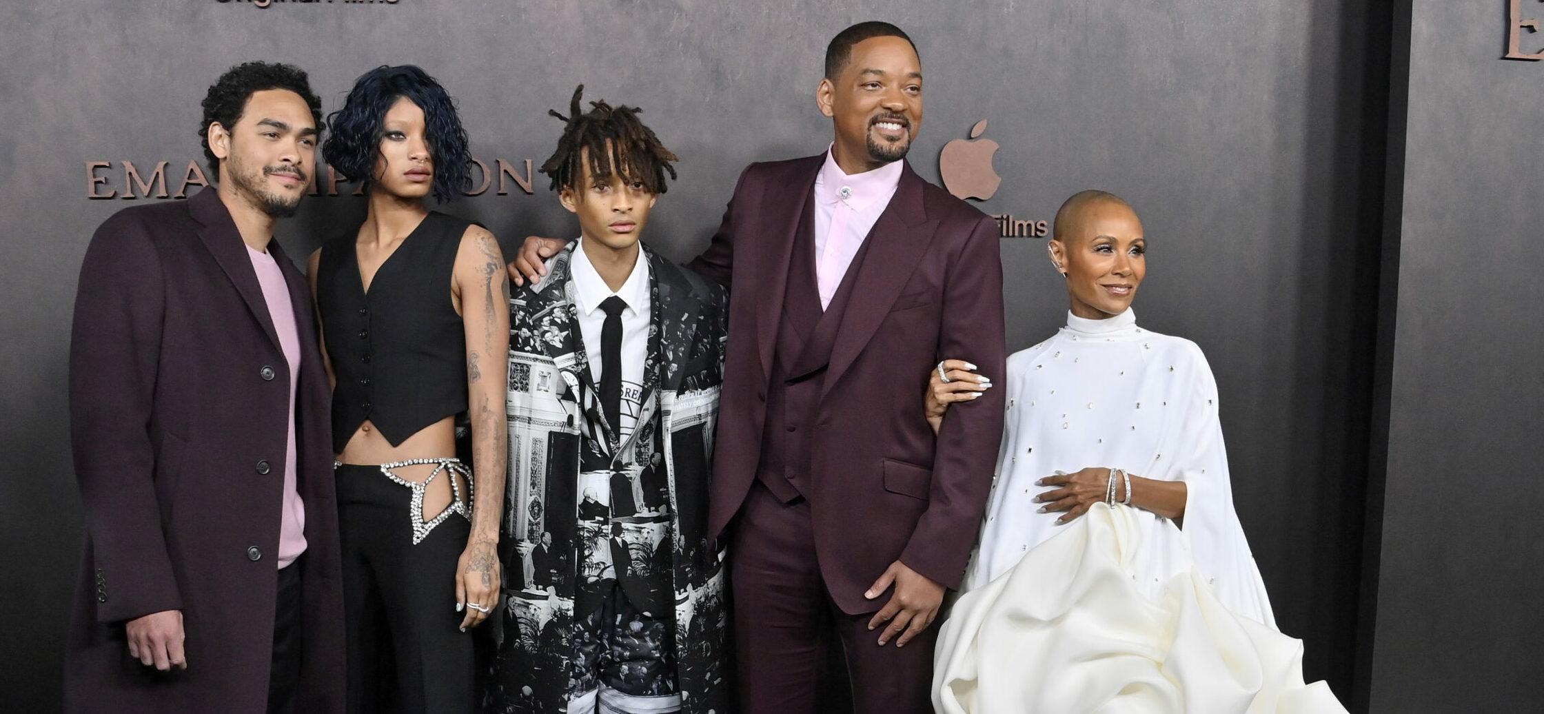 Will Smith, Jada Pinkett Smith and Family(Trey Smith, Willow Smith, Jaden Smith) Attend the "Emancipation" Premiere in Los Angeles