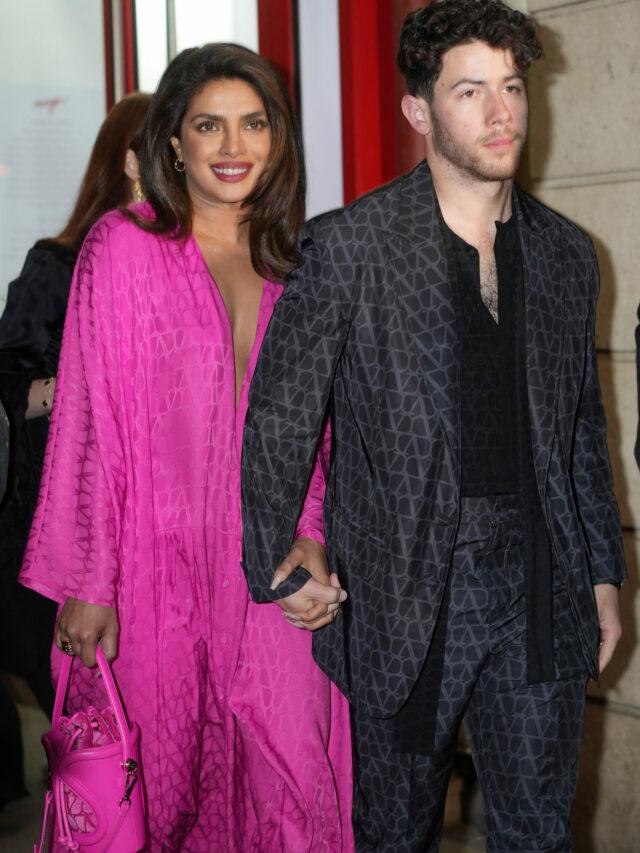 Nick Jonas and Wife Priyanka Chopra on The run in Paris After Valentino Late Night Show
