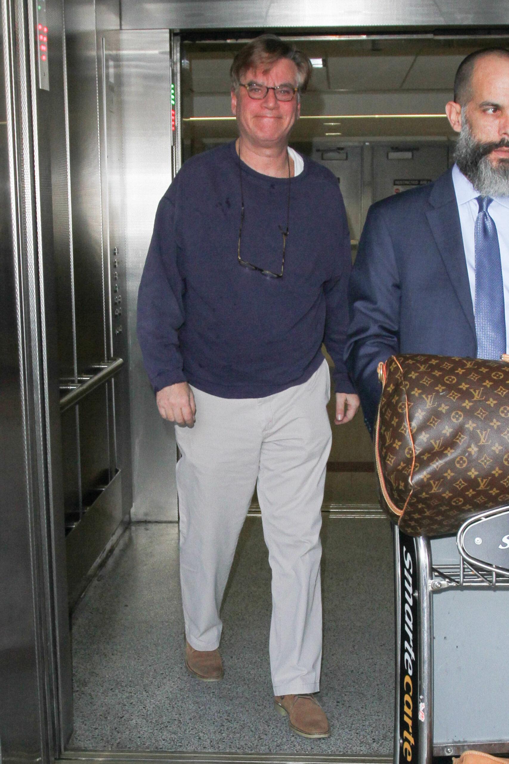 Aaron Sorkin spotted at LAX Airport