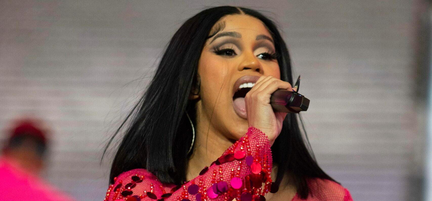Cardi B seen performing at Wireless festival in London