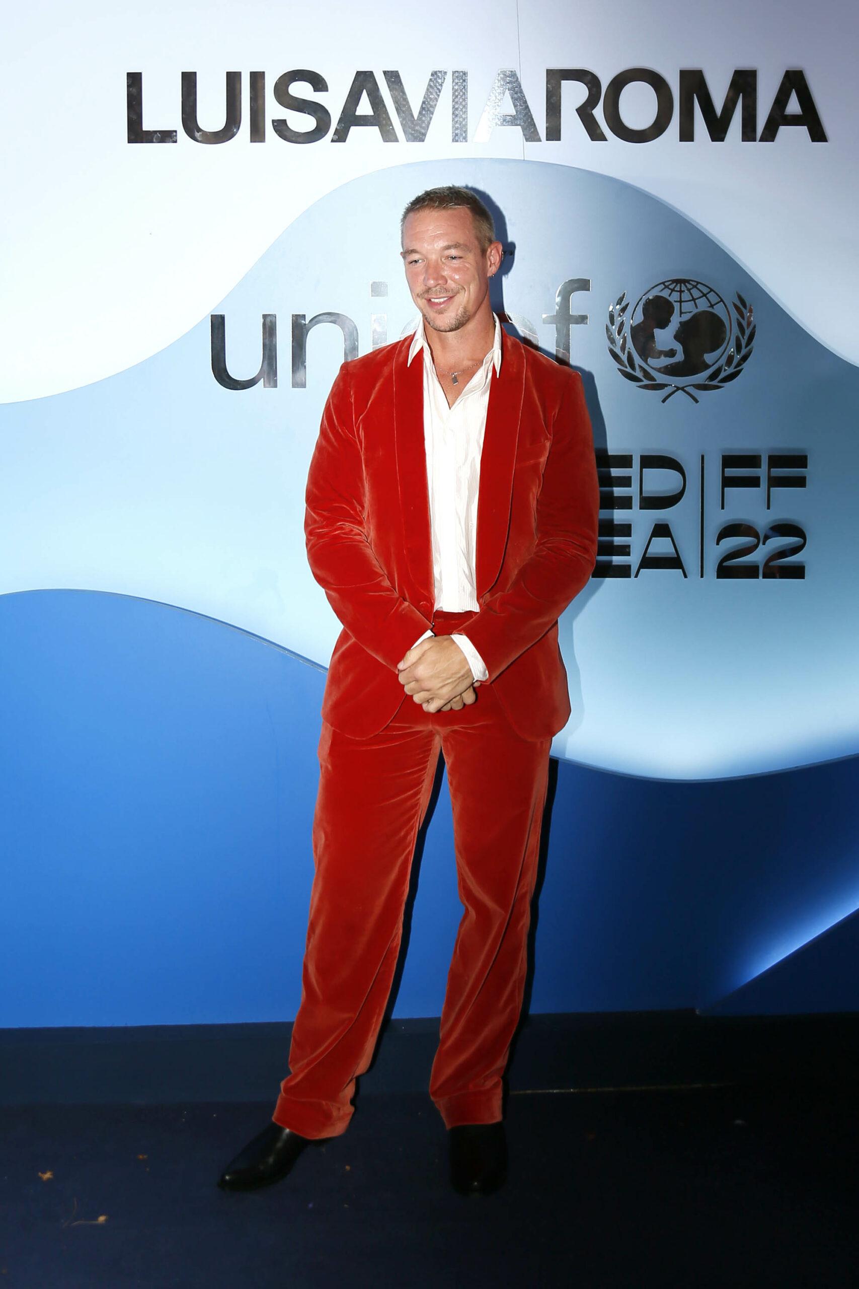 Celebrities on red carpet of LuisaViaRoma Unicef Gala in Capri