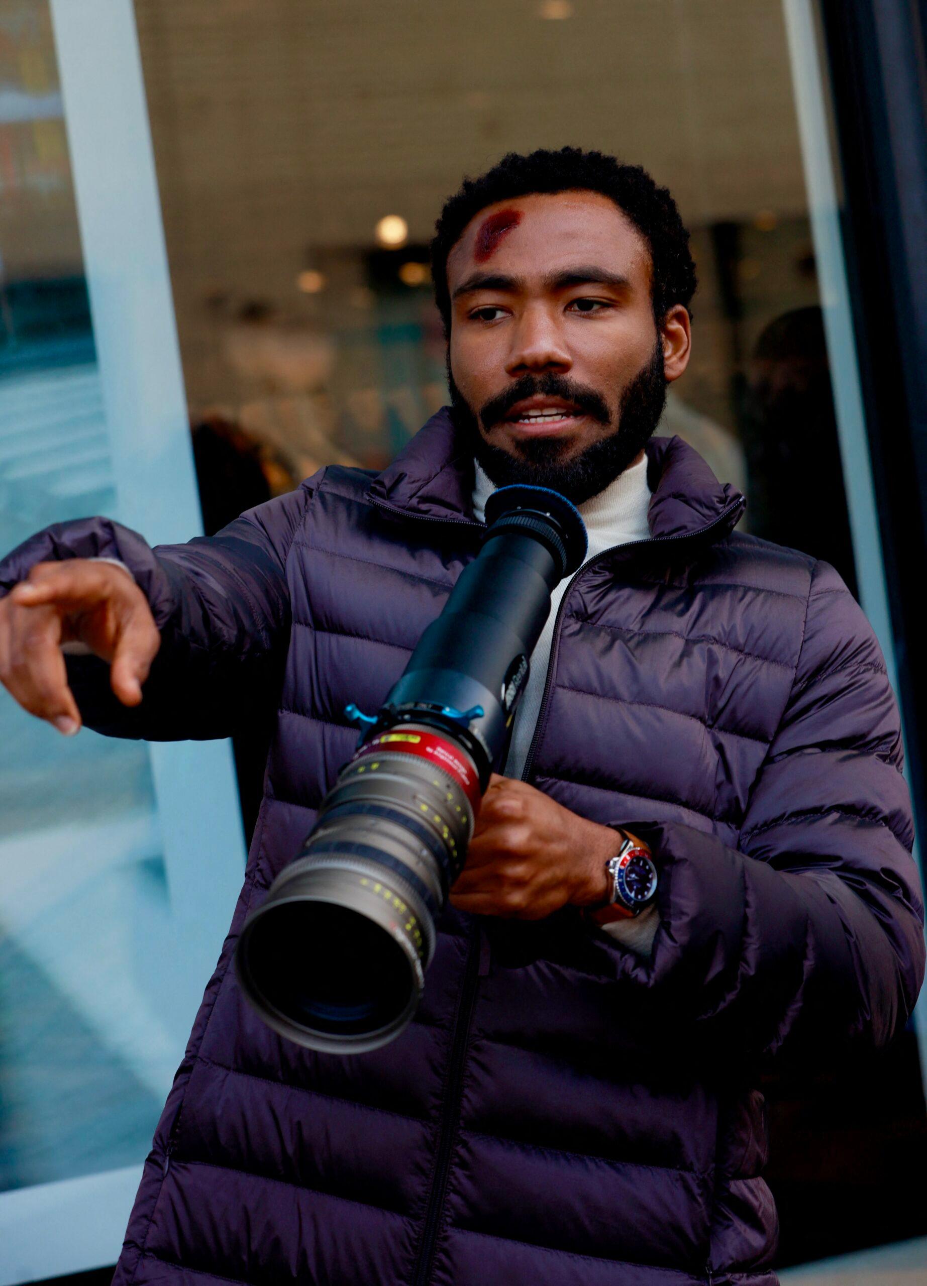Donald Glover and Maya Erskine are seen filming Mr amp Mrs Smith in NYC