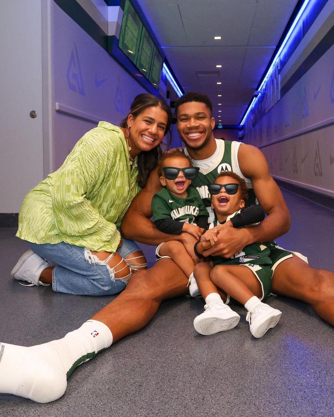 Giannis and Mariah and their boys