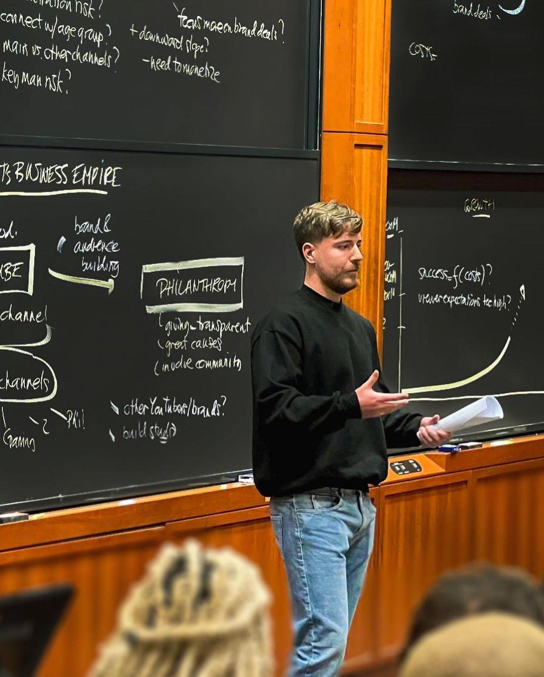 MrBeast teaches a class at Harvard University